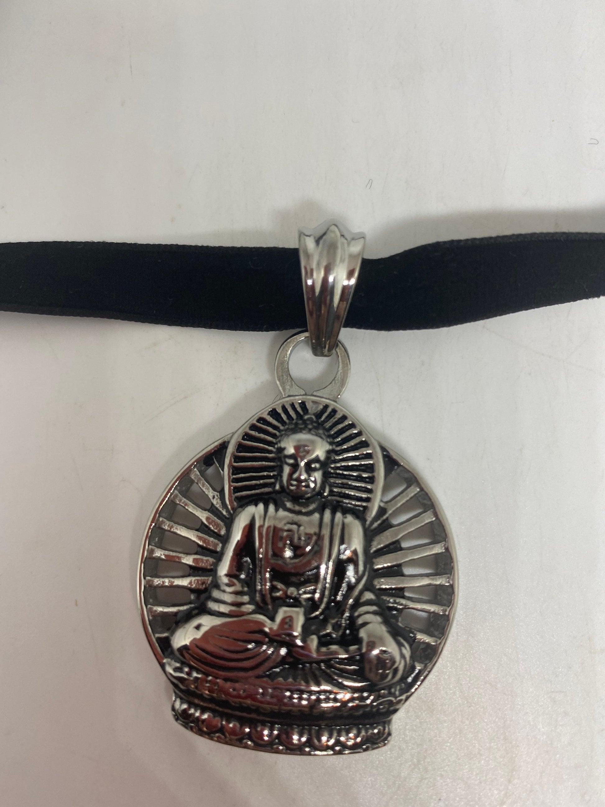 Vintage Handmade Stainless Steel Buddha Amulet Pendant