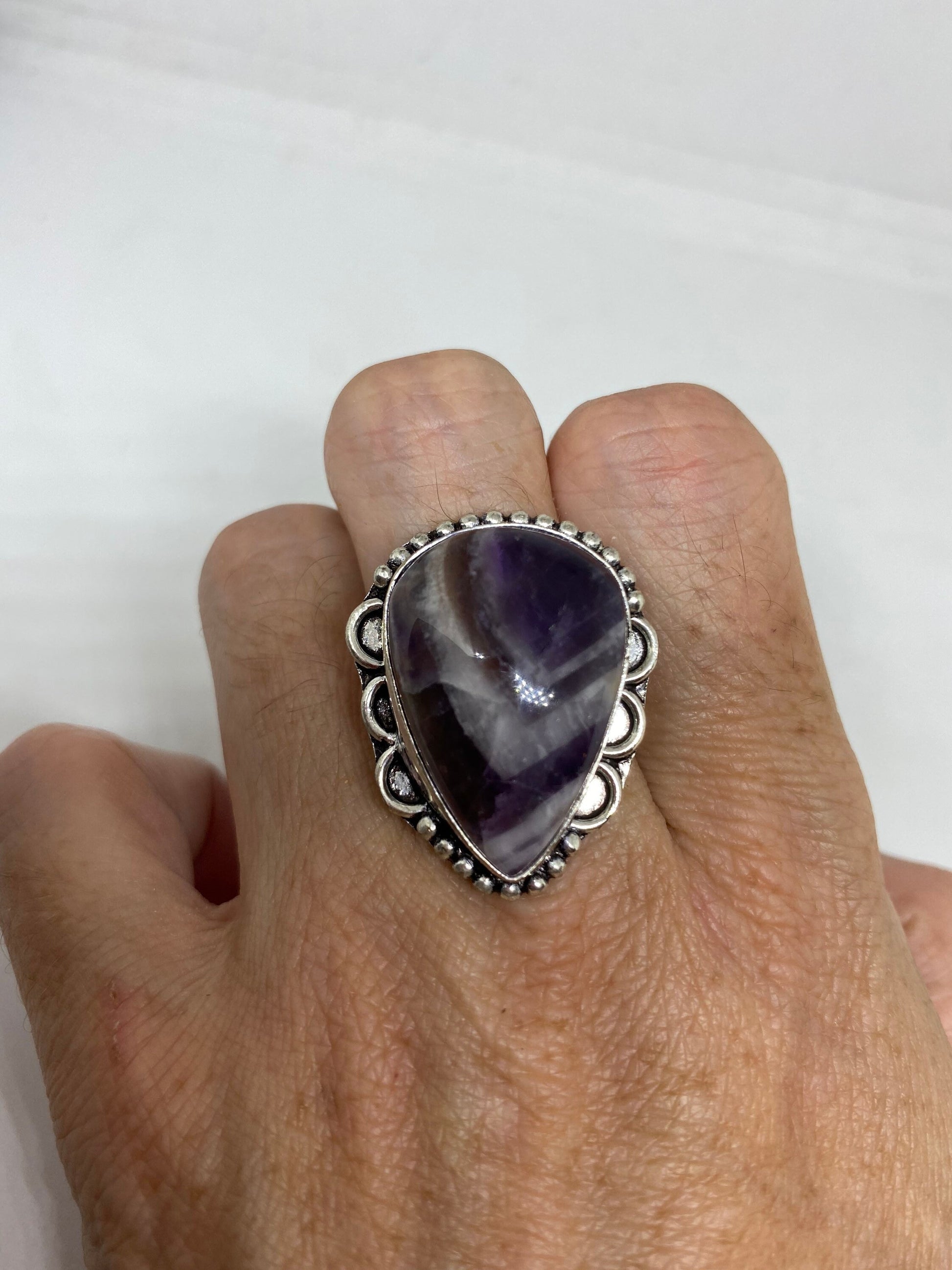 Vintage Genuine Amethyst Ring Size 7.75