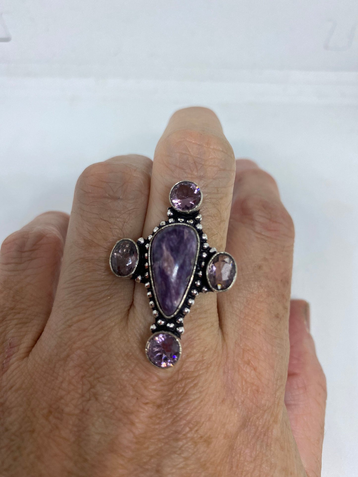 Vintage Genuine Amethyst Ring Size 7