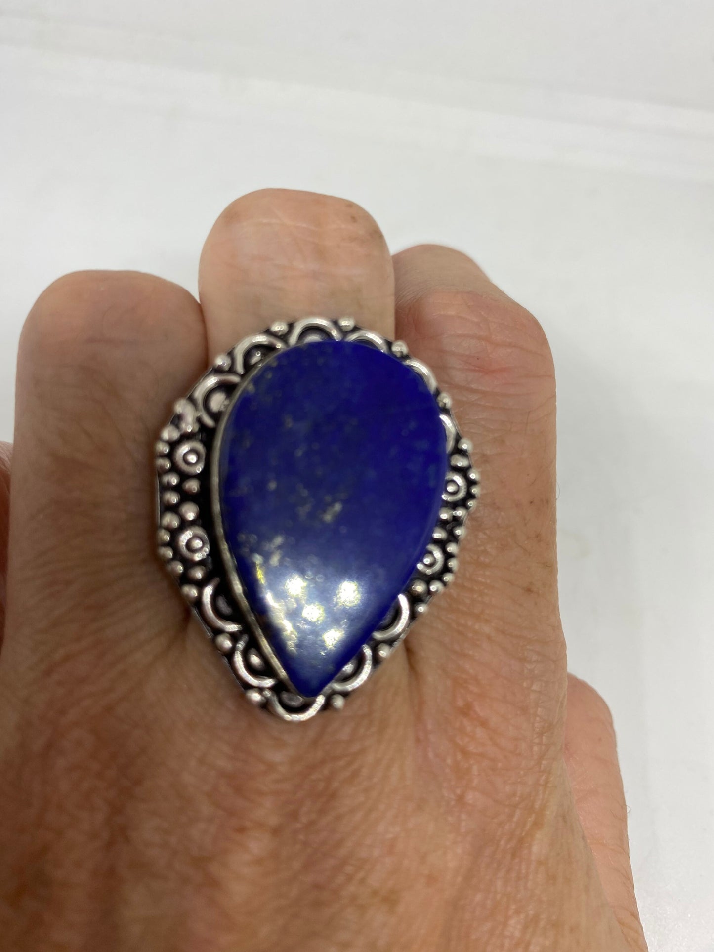 Vintage Blue Genuine Lapis Lazuli Ring