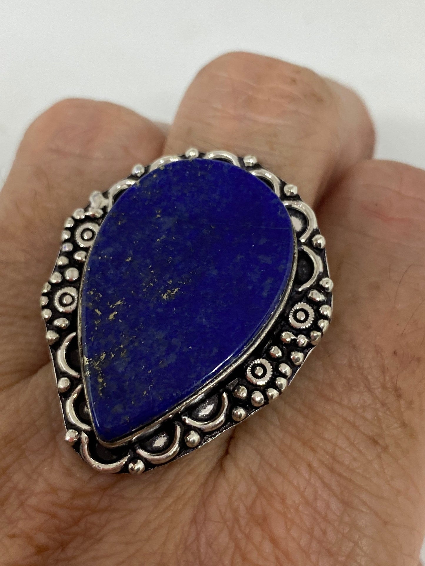 Vintage Blue Genuine Lapis Lazuli Ring