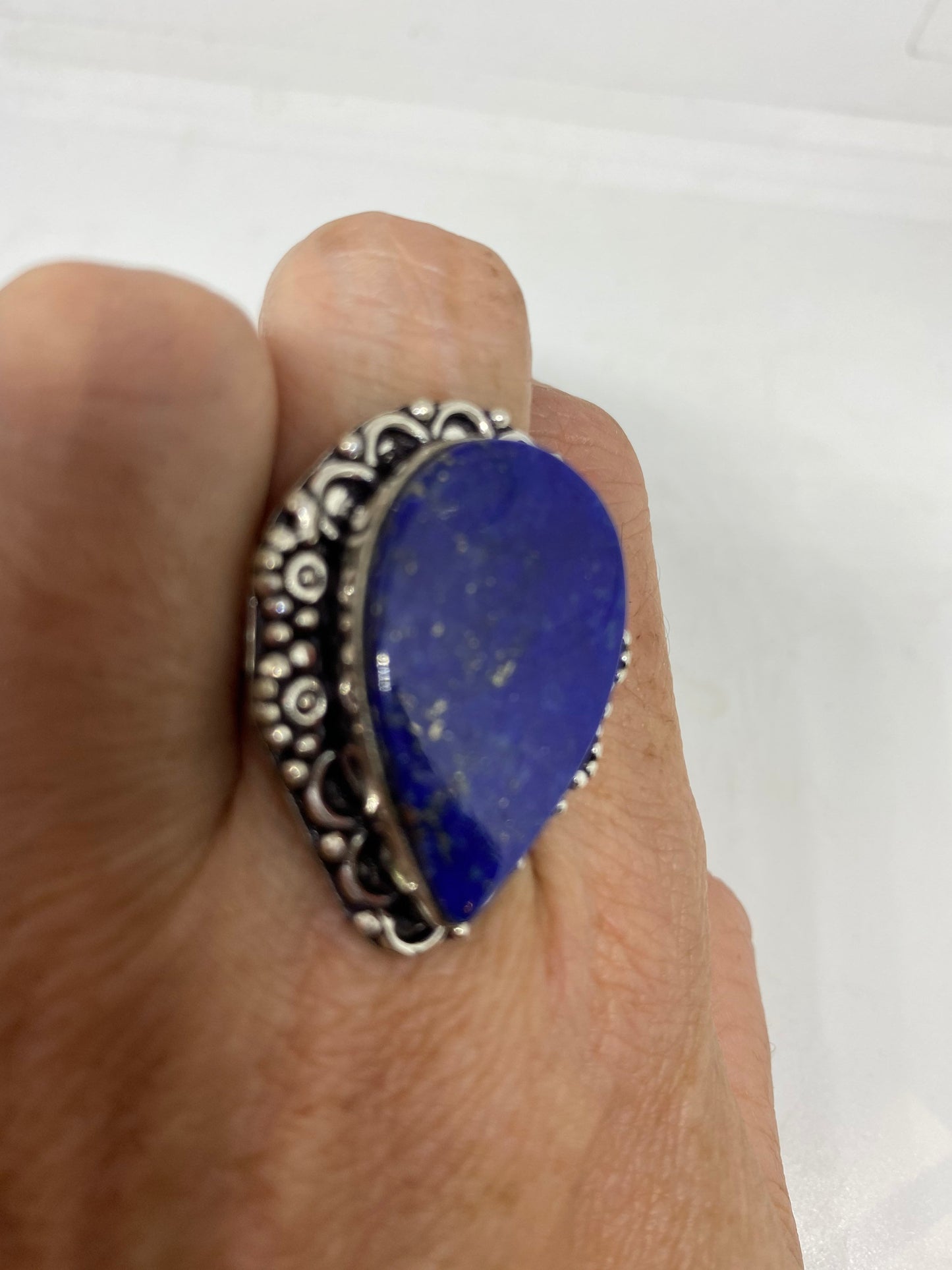 Vintage Blue Genuine Lapis Lazuli Ring