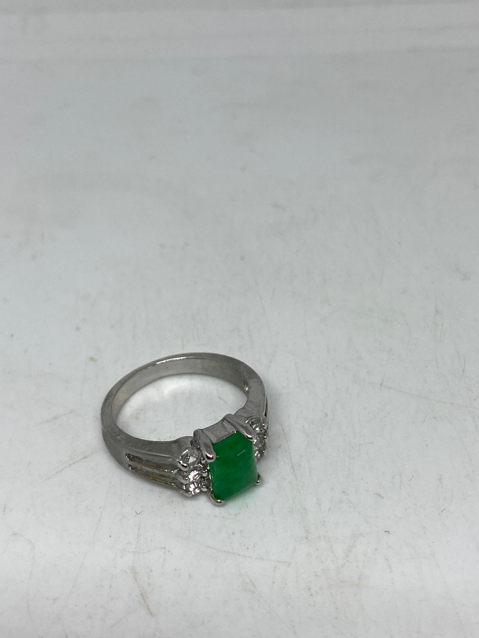 Vintage Lucky Green Nephrite Jade Ring