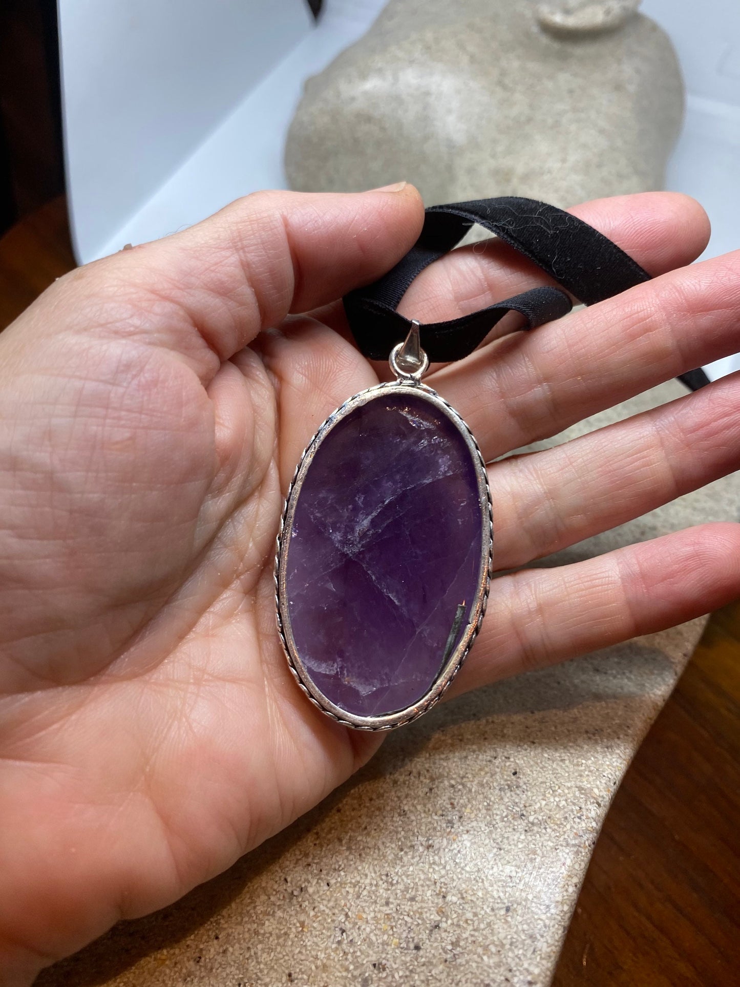 Vintage Purple Amethyst Choker Necklace