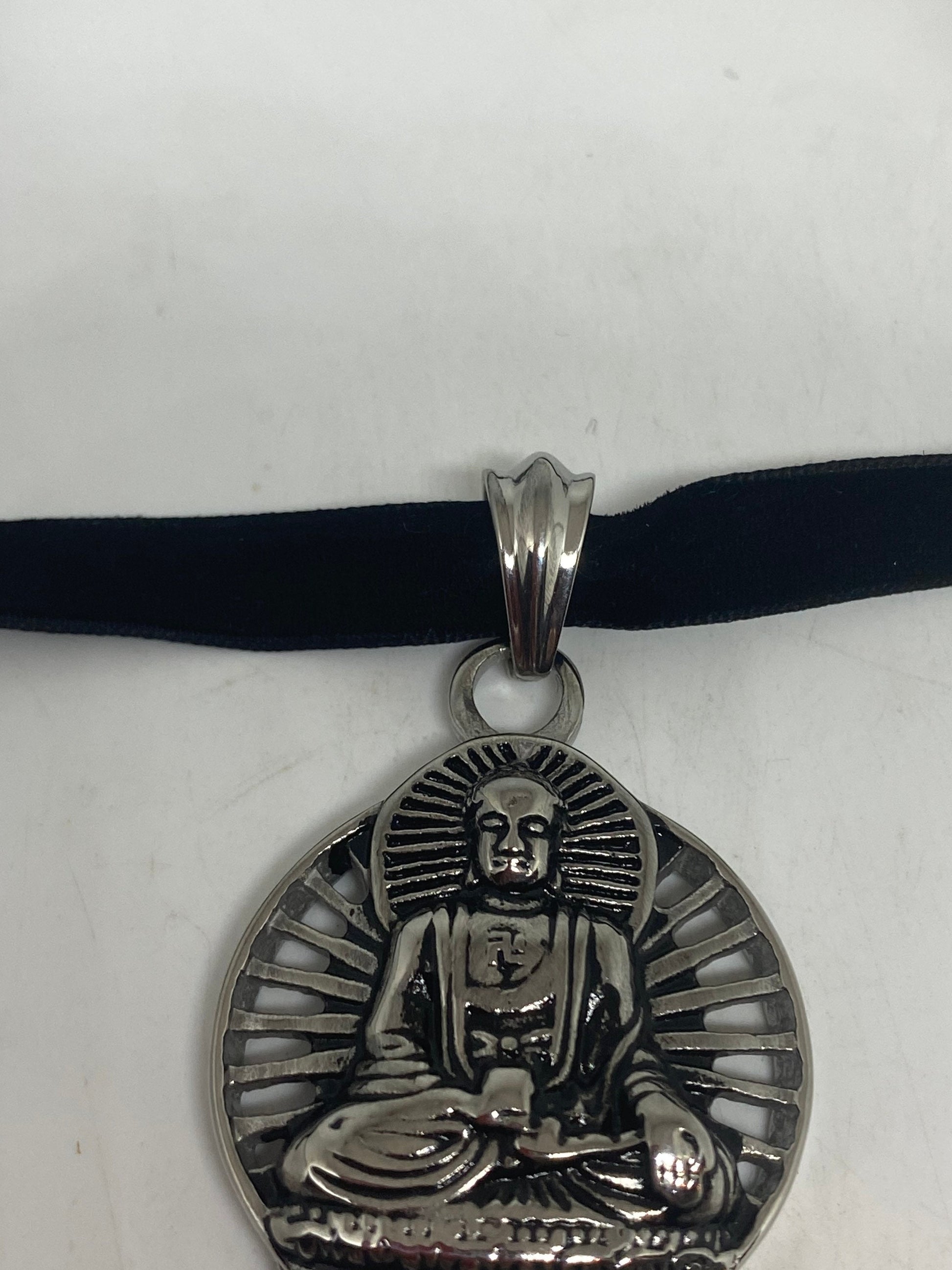 Vintage Handmade Stainless Steel Buddha Amulet Pendant
