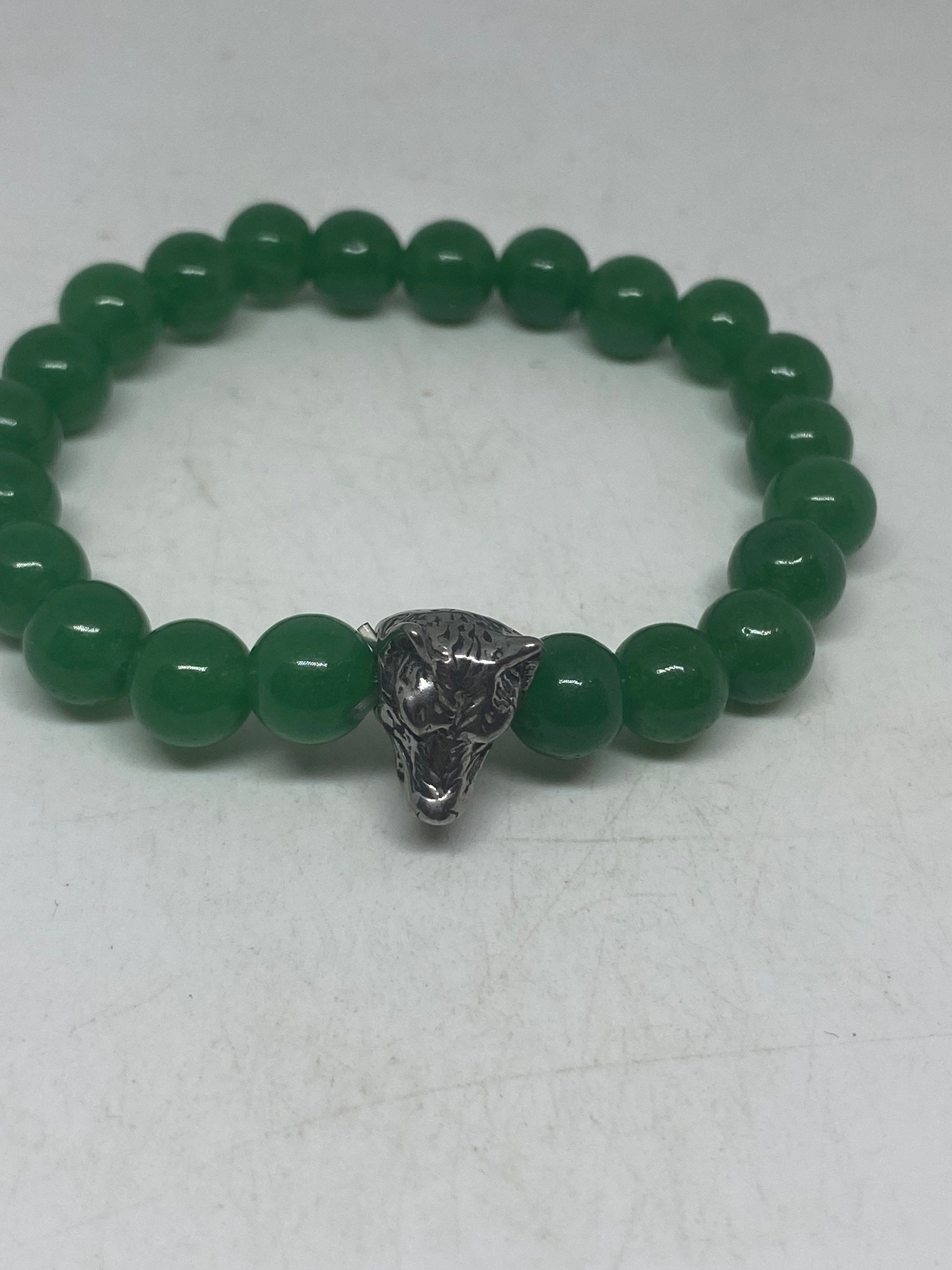 Vintage Style Unisex Mens Stretch Wolf Bracelet