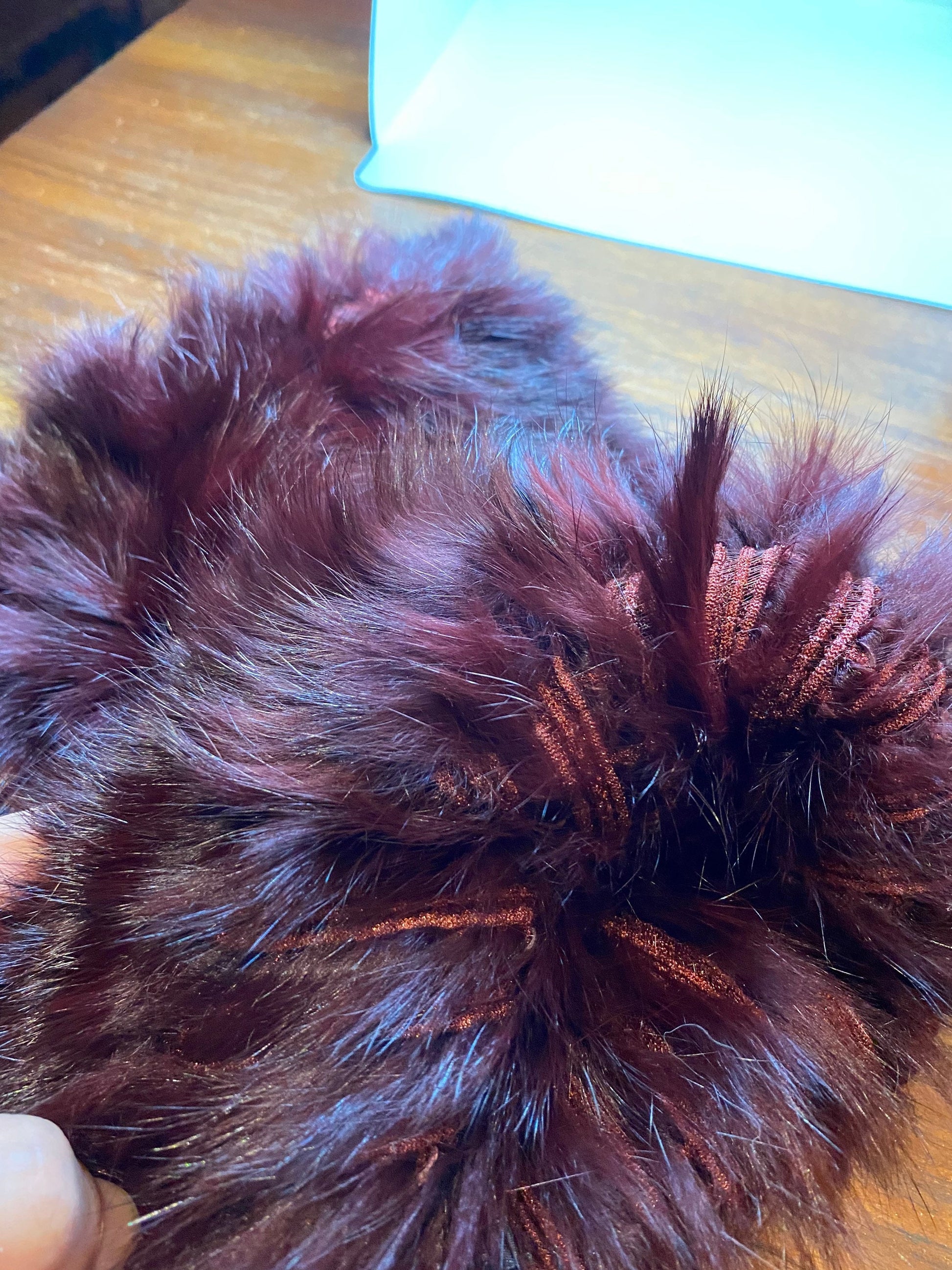Vintage Burgundy Rabbit Fur Russian Deco Hat