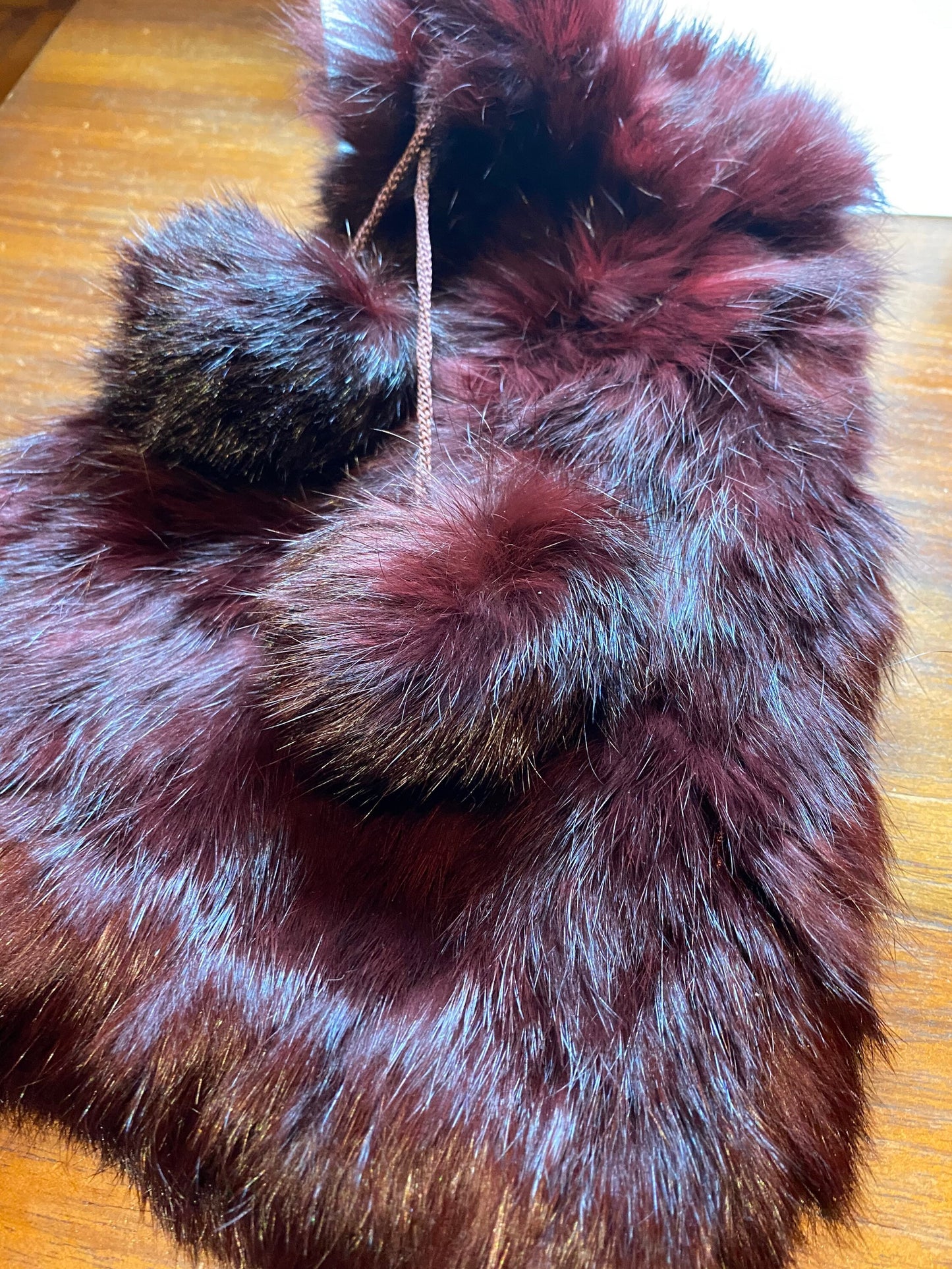 Vintage Burgundy Rabbit Fur Russian Deco Hat
