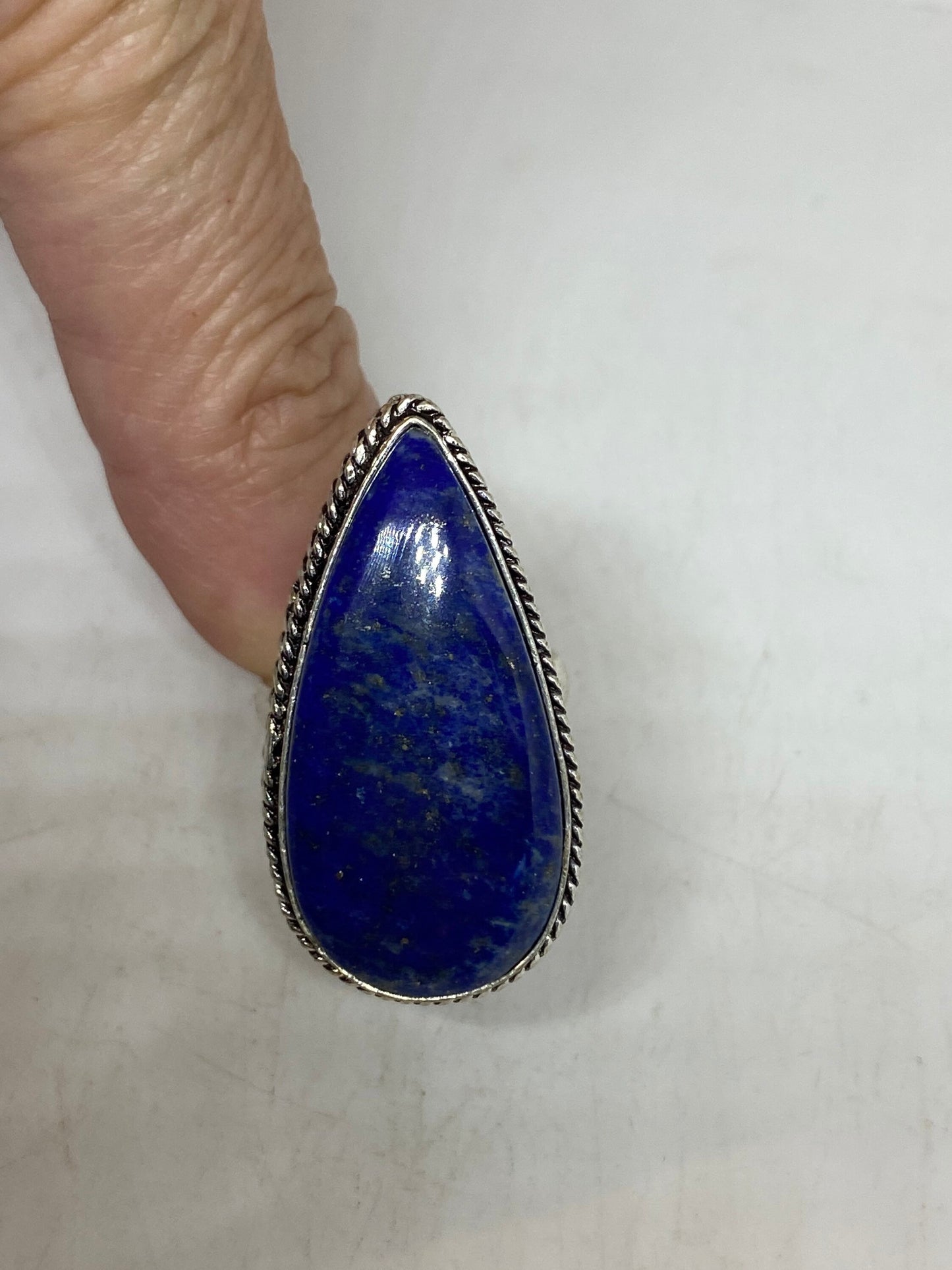 Vintage Blue Genuine Lapis Lazuli Ring Size 7