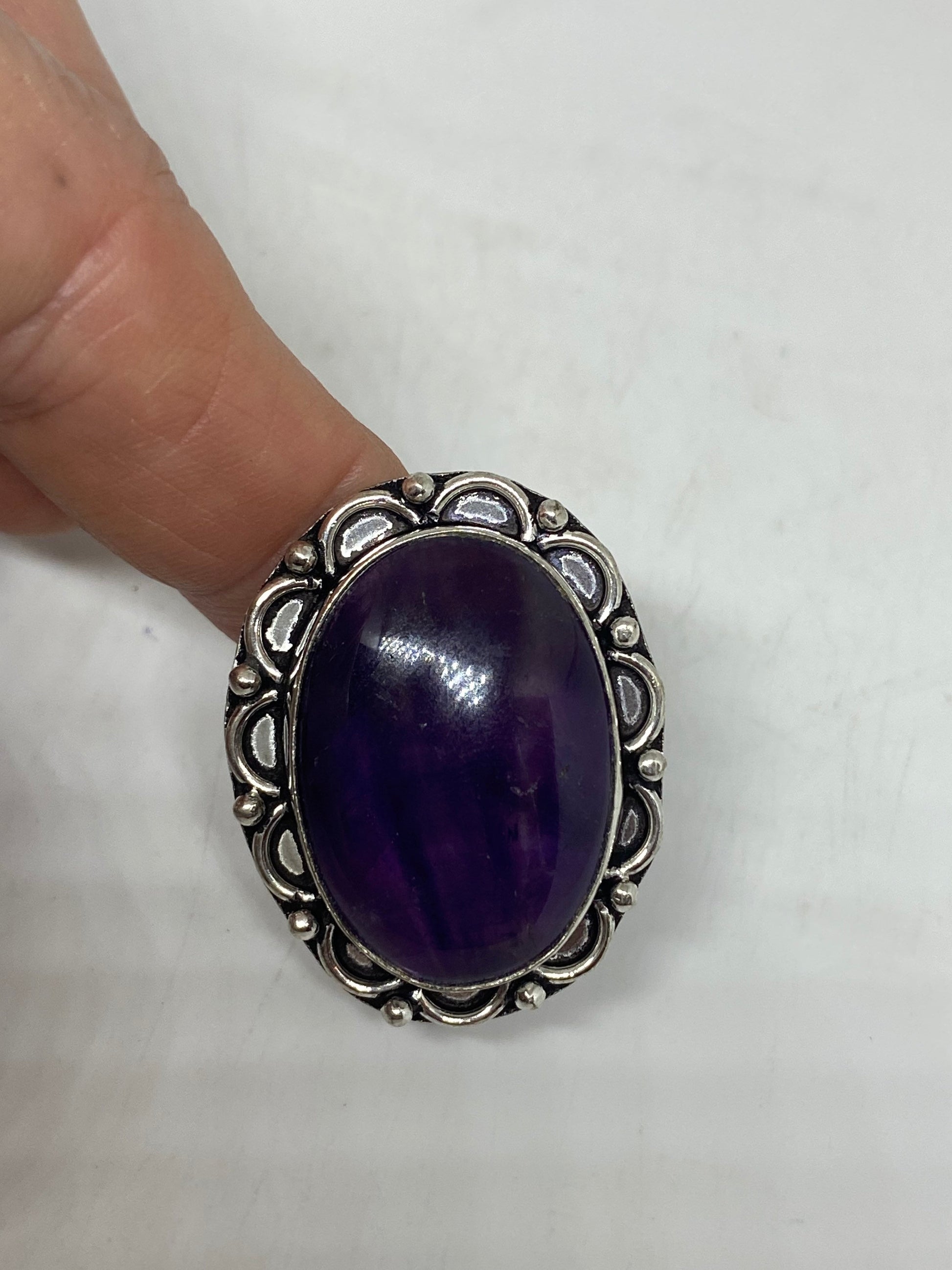 Vintage Genuine Amethyst Ring Size 6.5