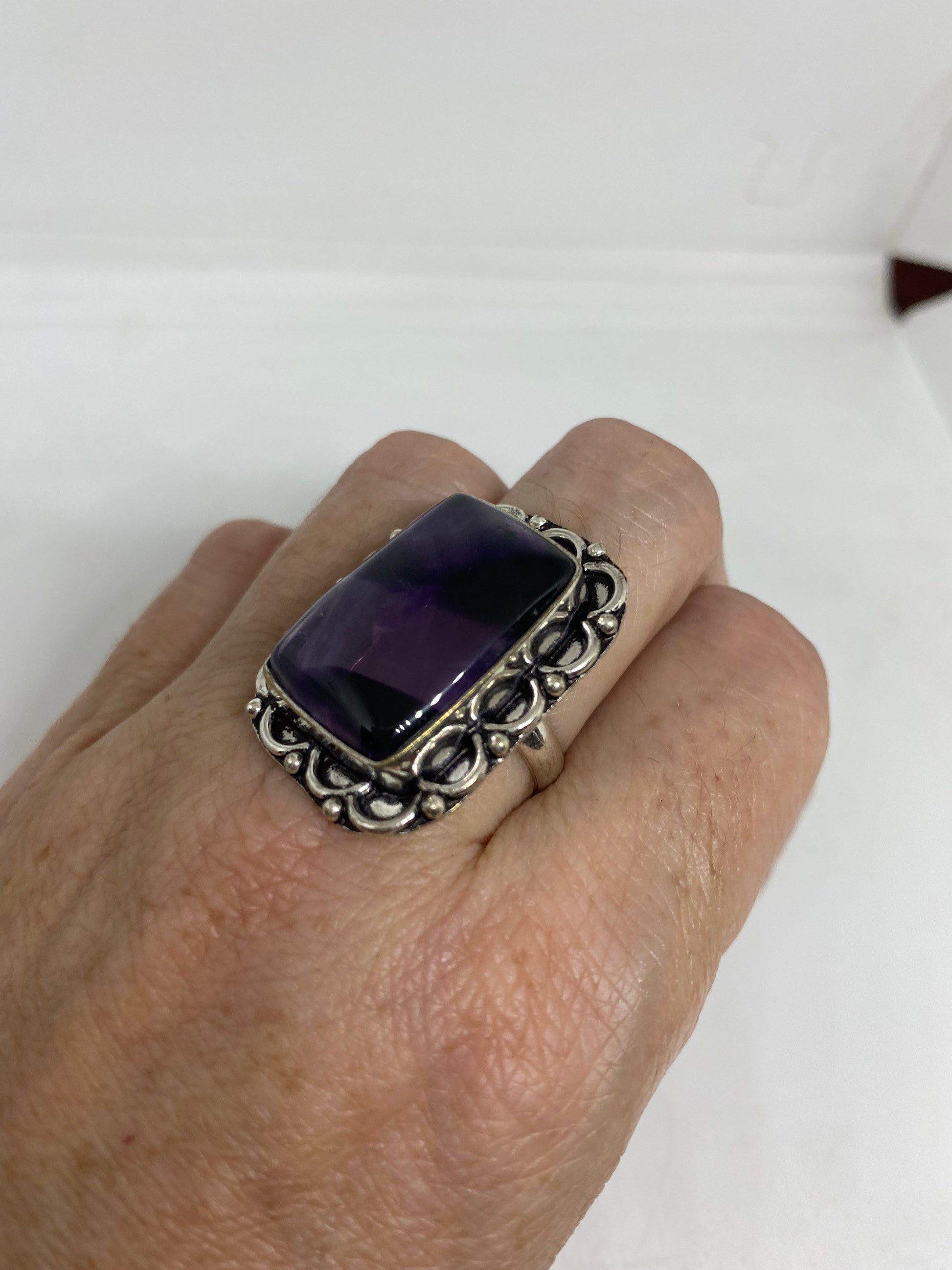 Vintage Genuine Amethyst Ring Size 8