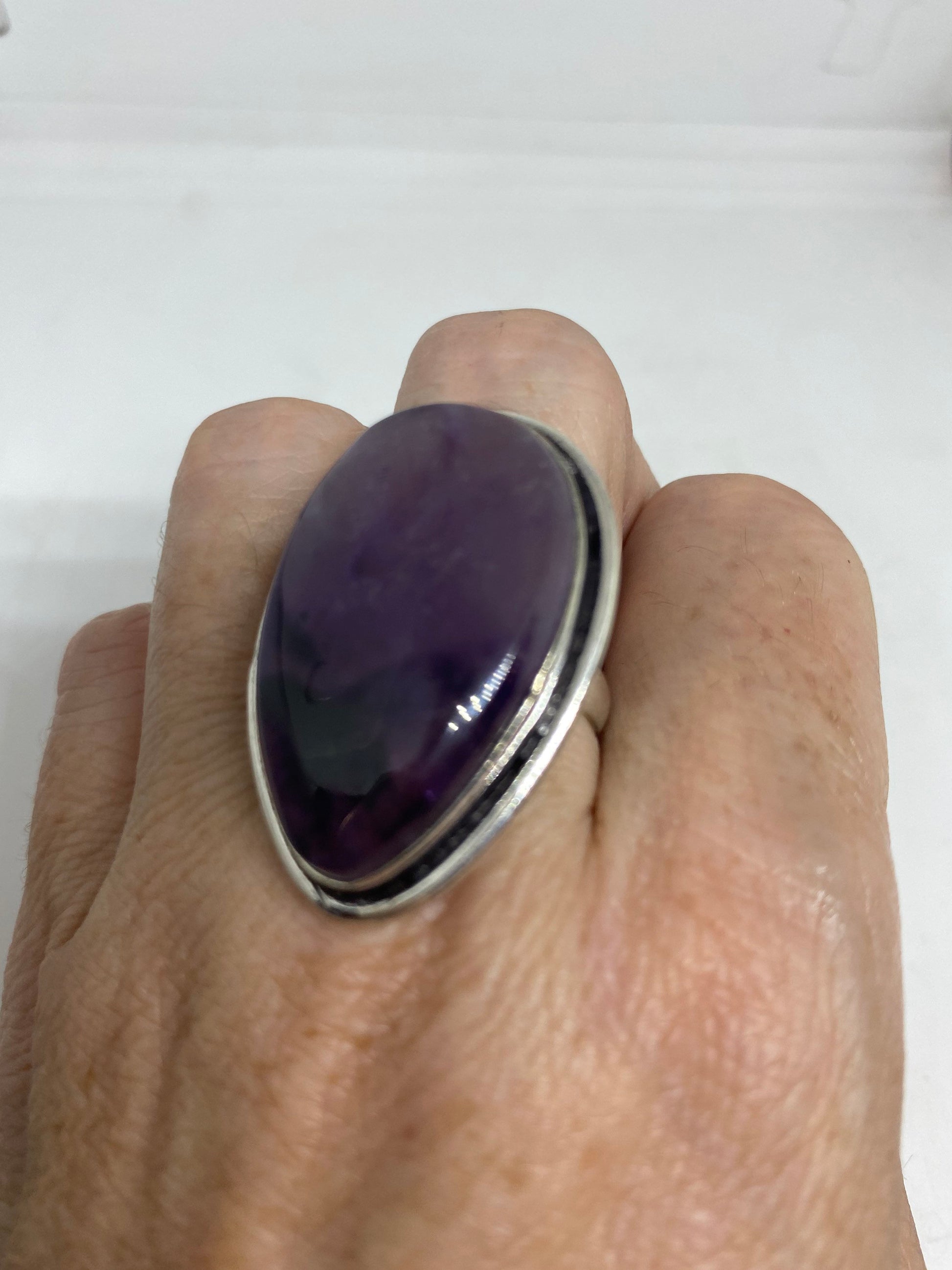 Vintage Genuine Amethyst Ring Size 8.5