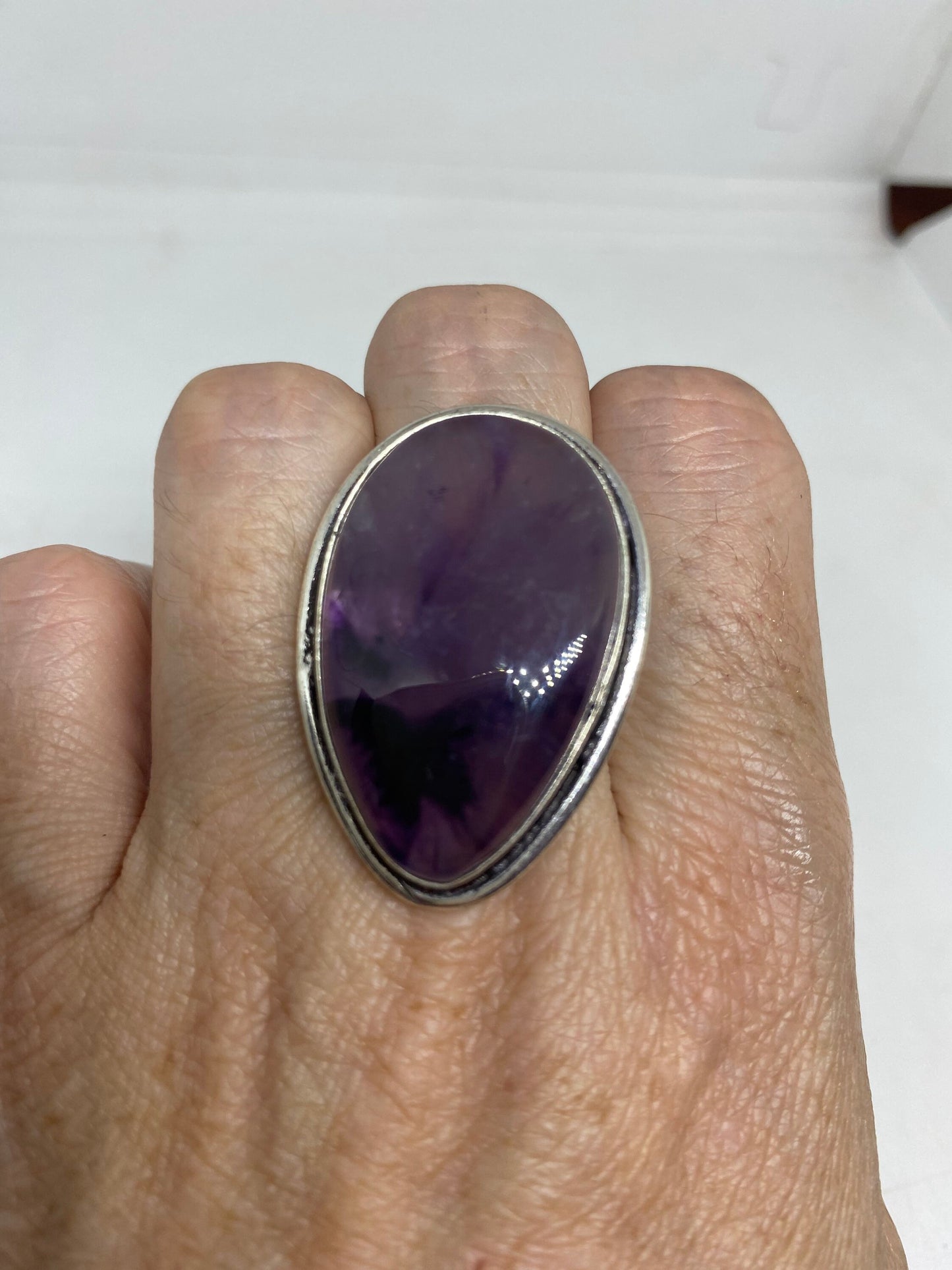 Vintage Genuine Amethyst Ring Size 8.5