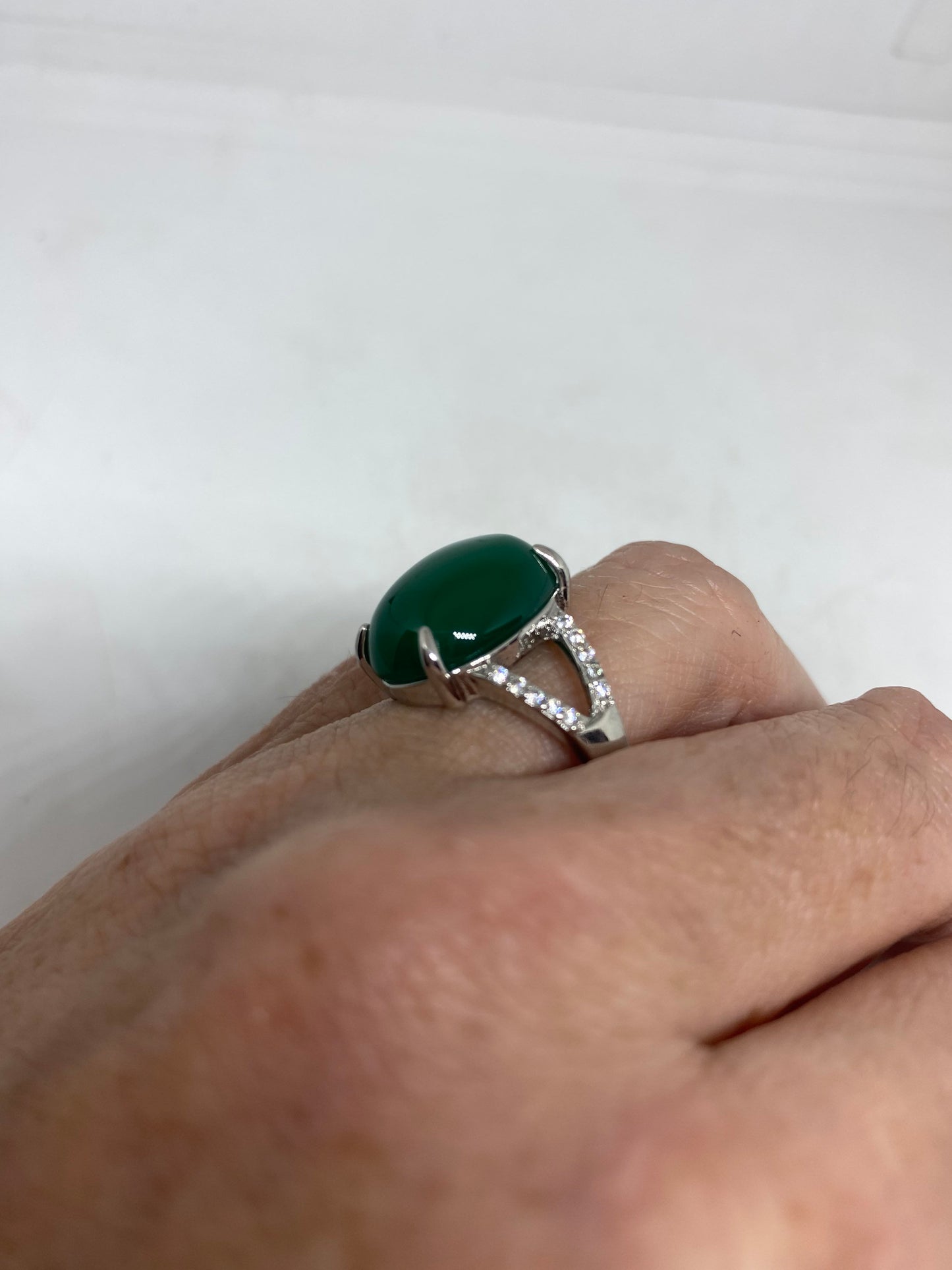 Vintage Lucky Green Nephrite Jade Ring