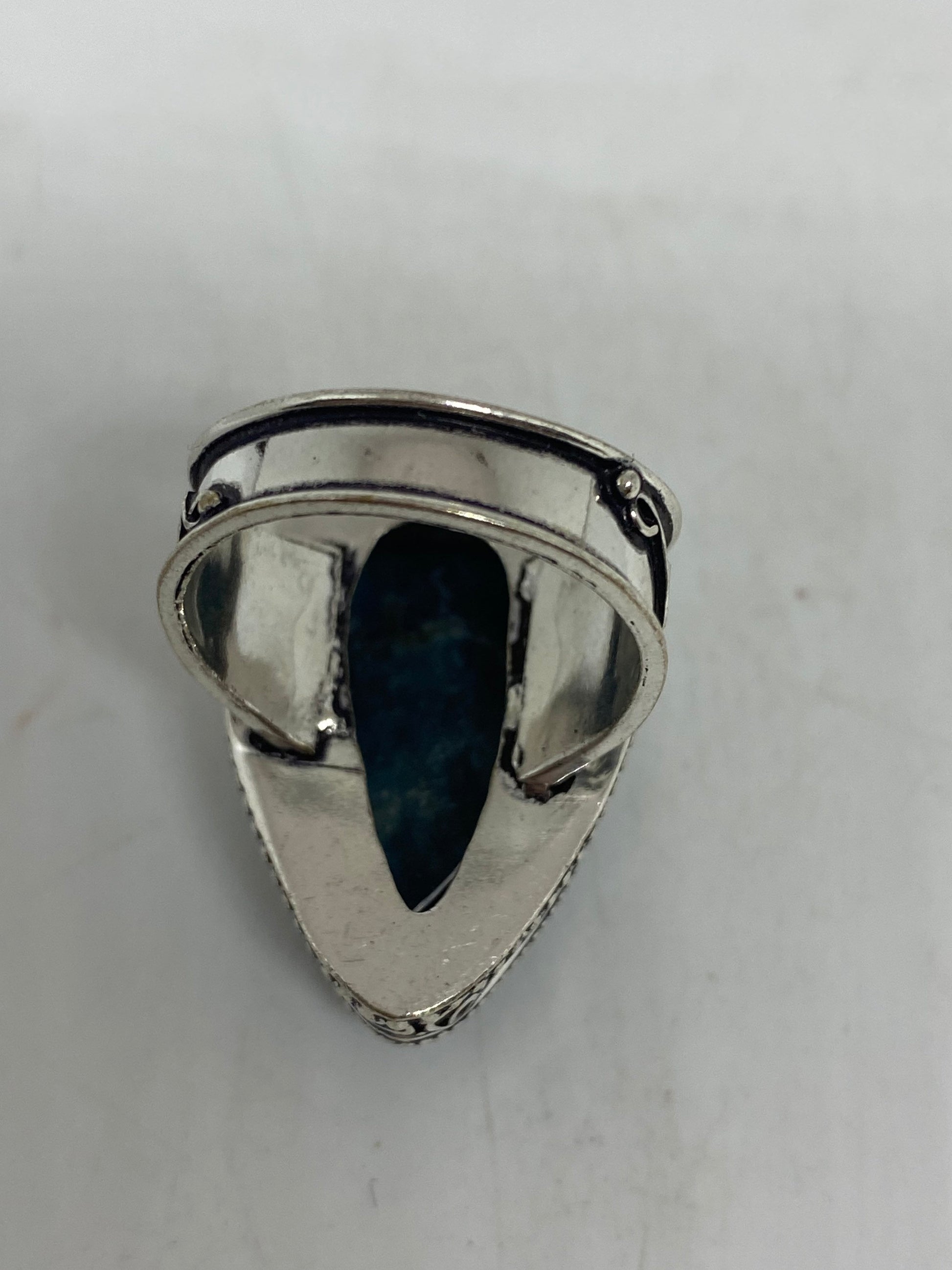 Vintage Genuine Blue Amazonite Silver Ring