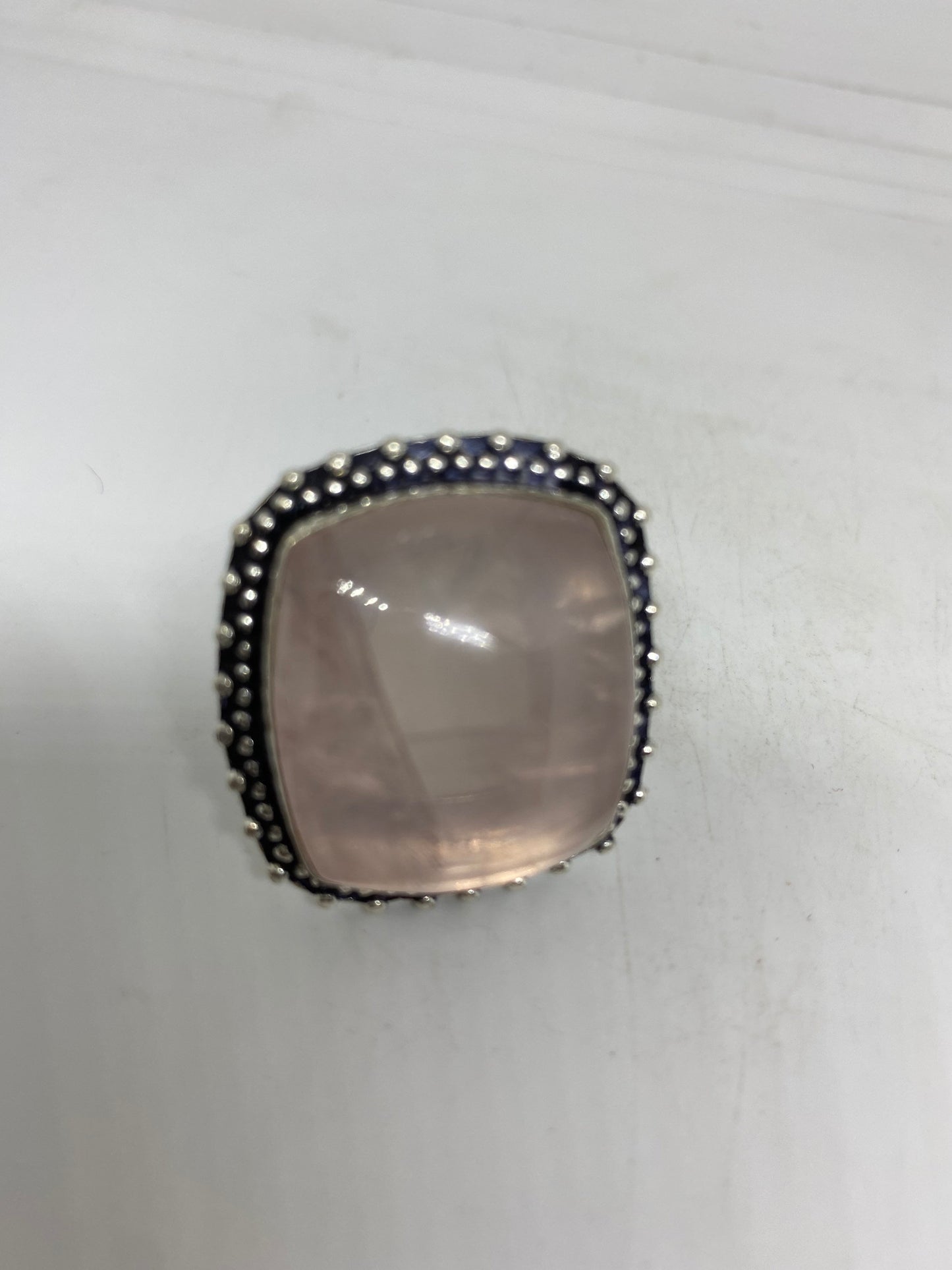 Vintage Rose Quartz Cocktail Ring