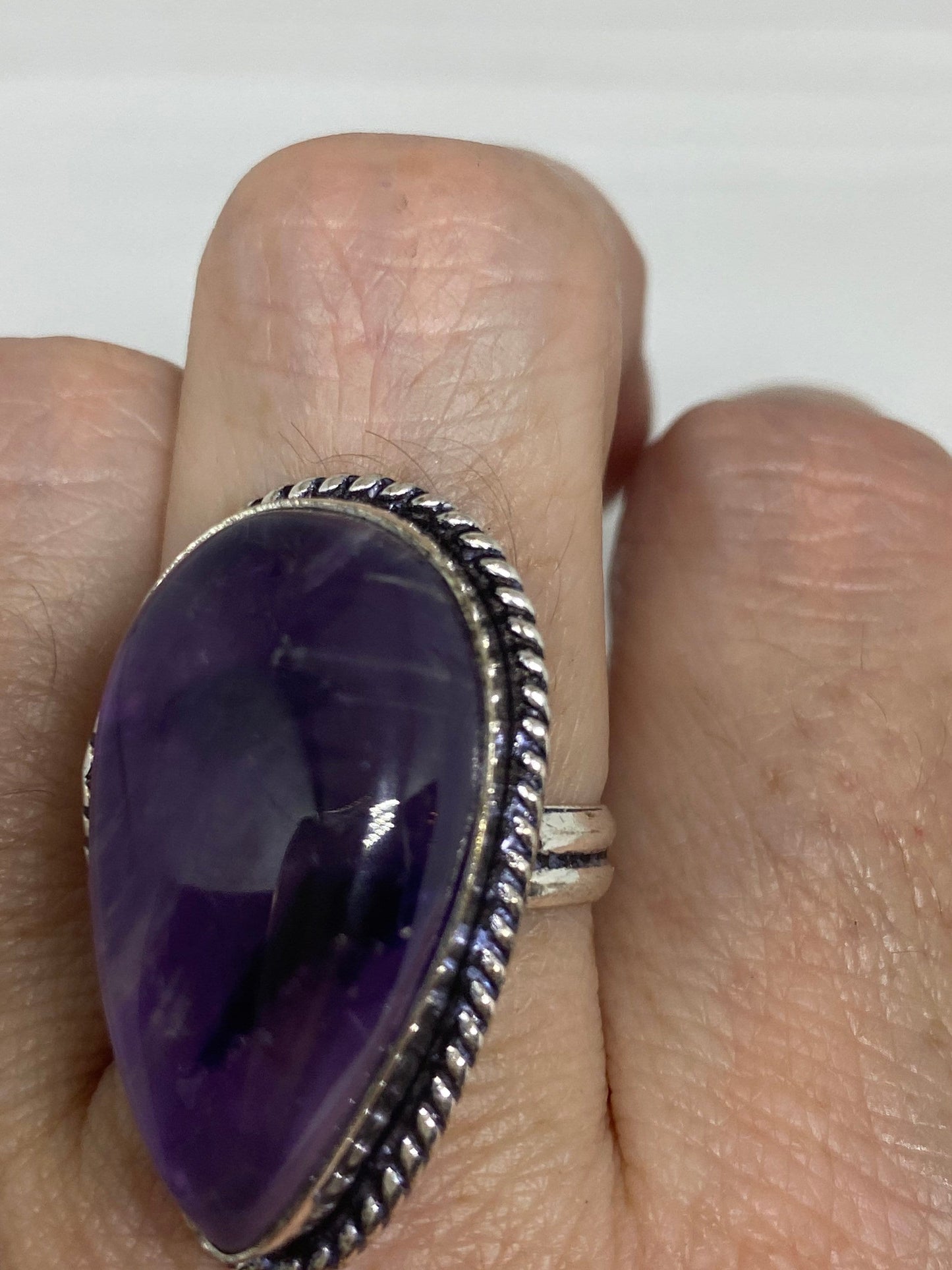 Vintage Genuine Amethyst Ring Size 7