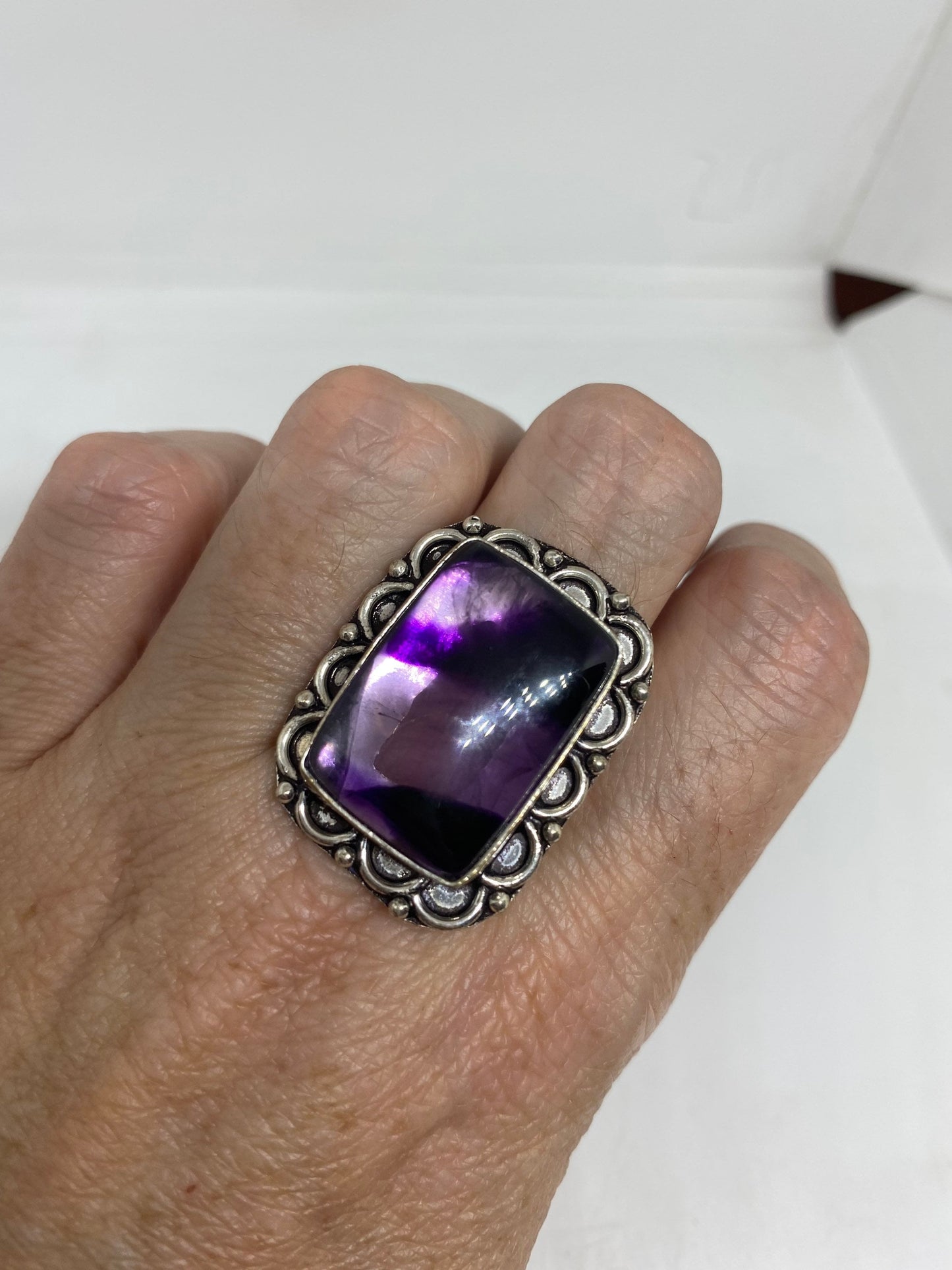 Vintage Genuine Amethyst Ring Size 8