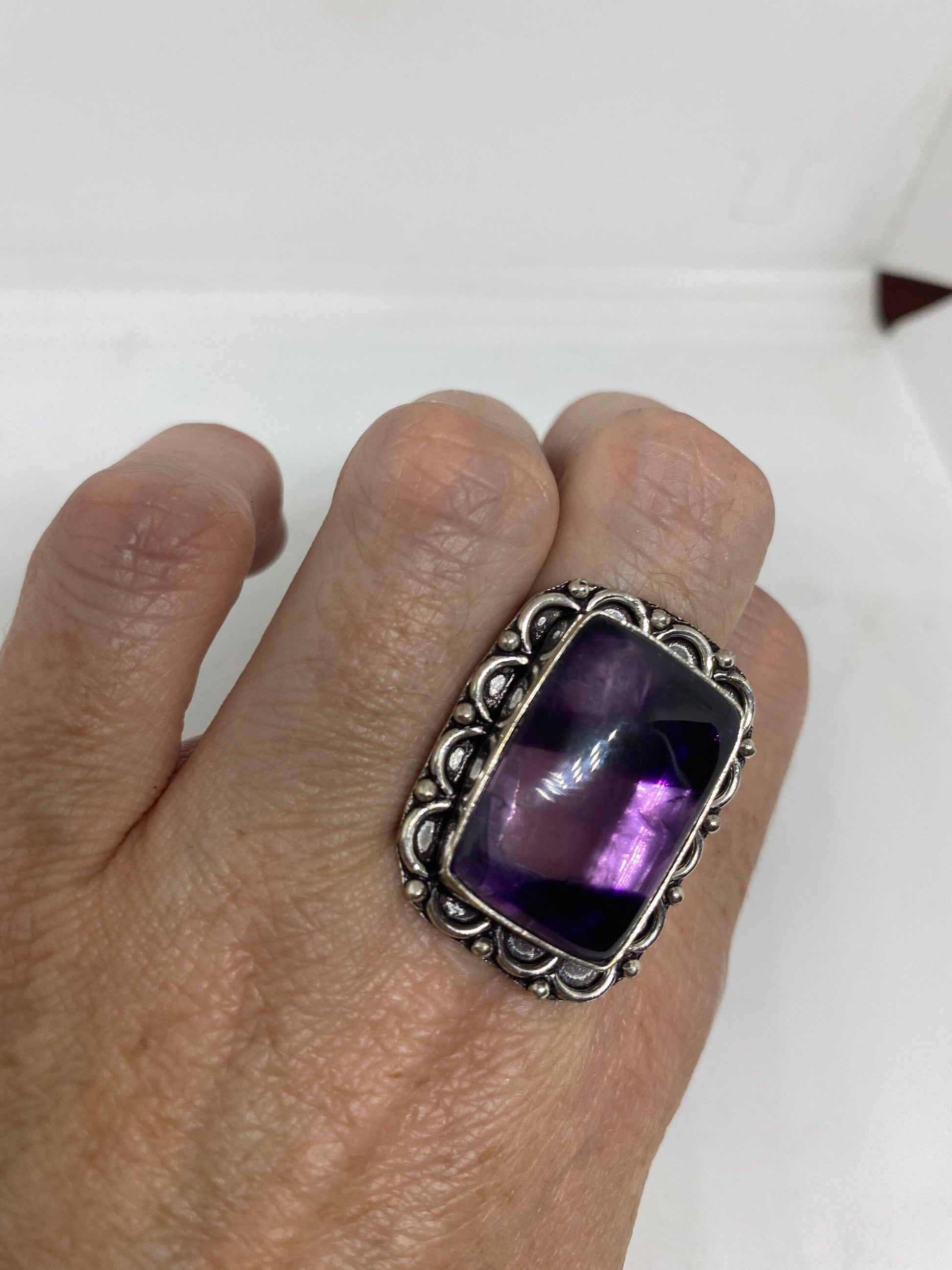 Vintage Genuine Amethyst Ring Size 8