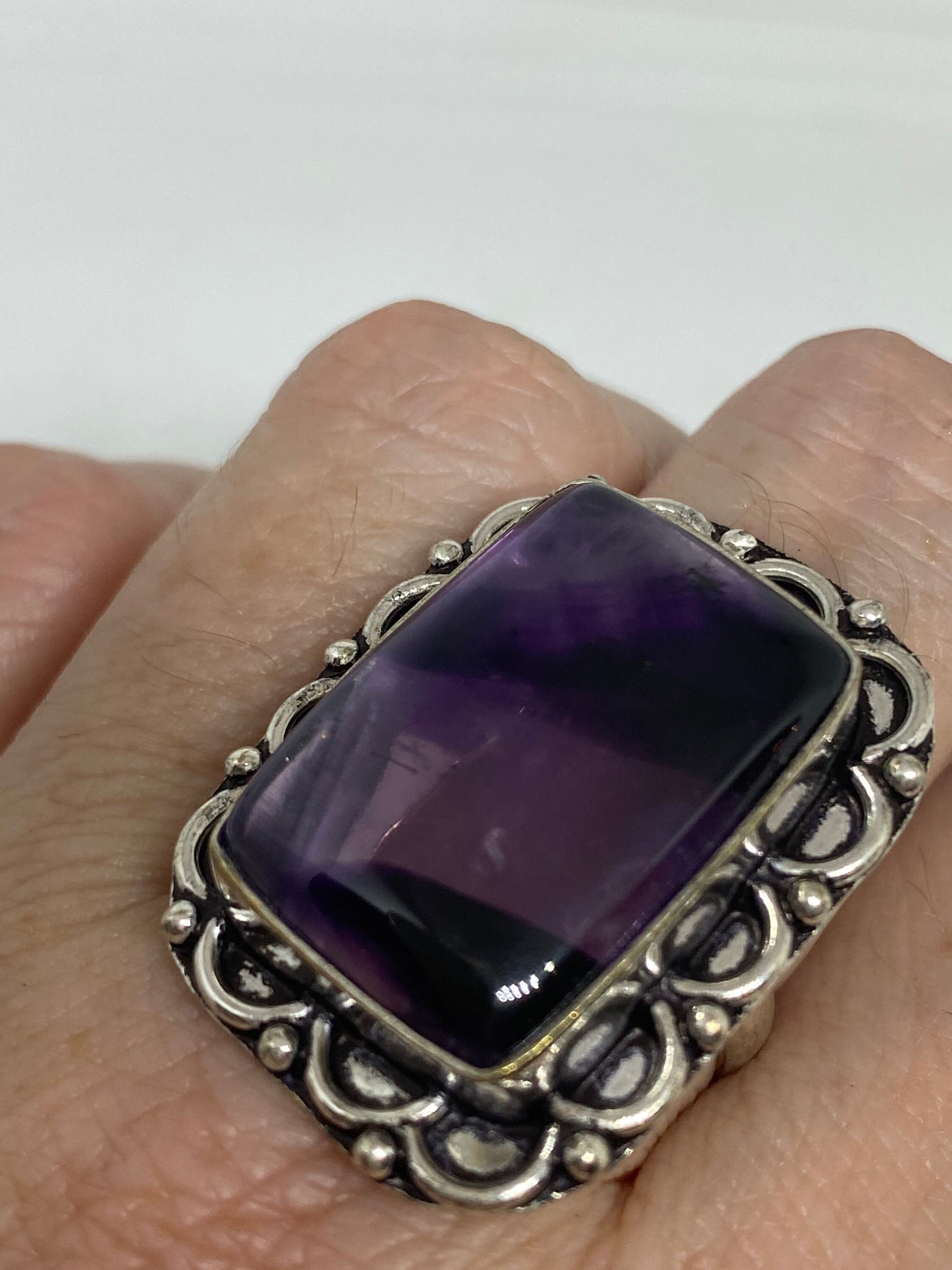 Vintage Genuine Amethyst Ring Size 8