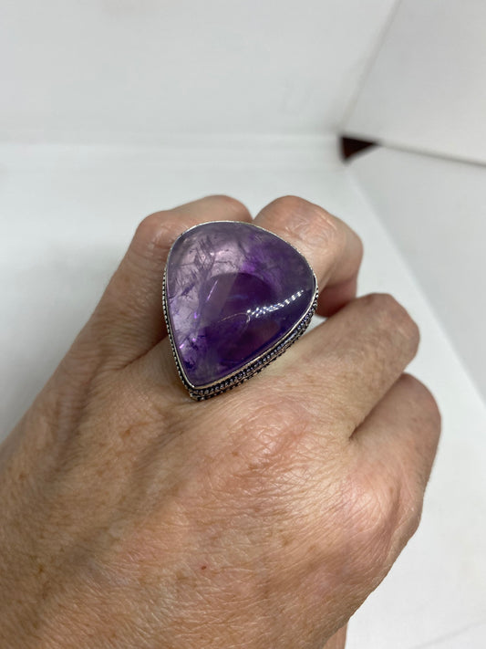 Vintage Genuine Amethyst Ring Size 6.5