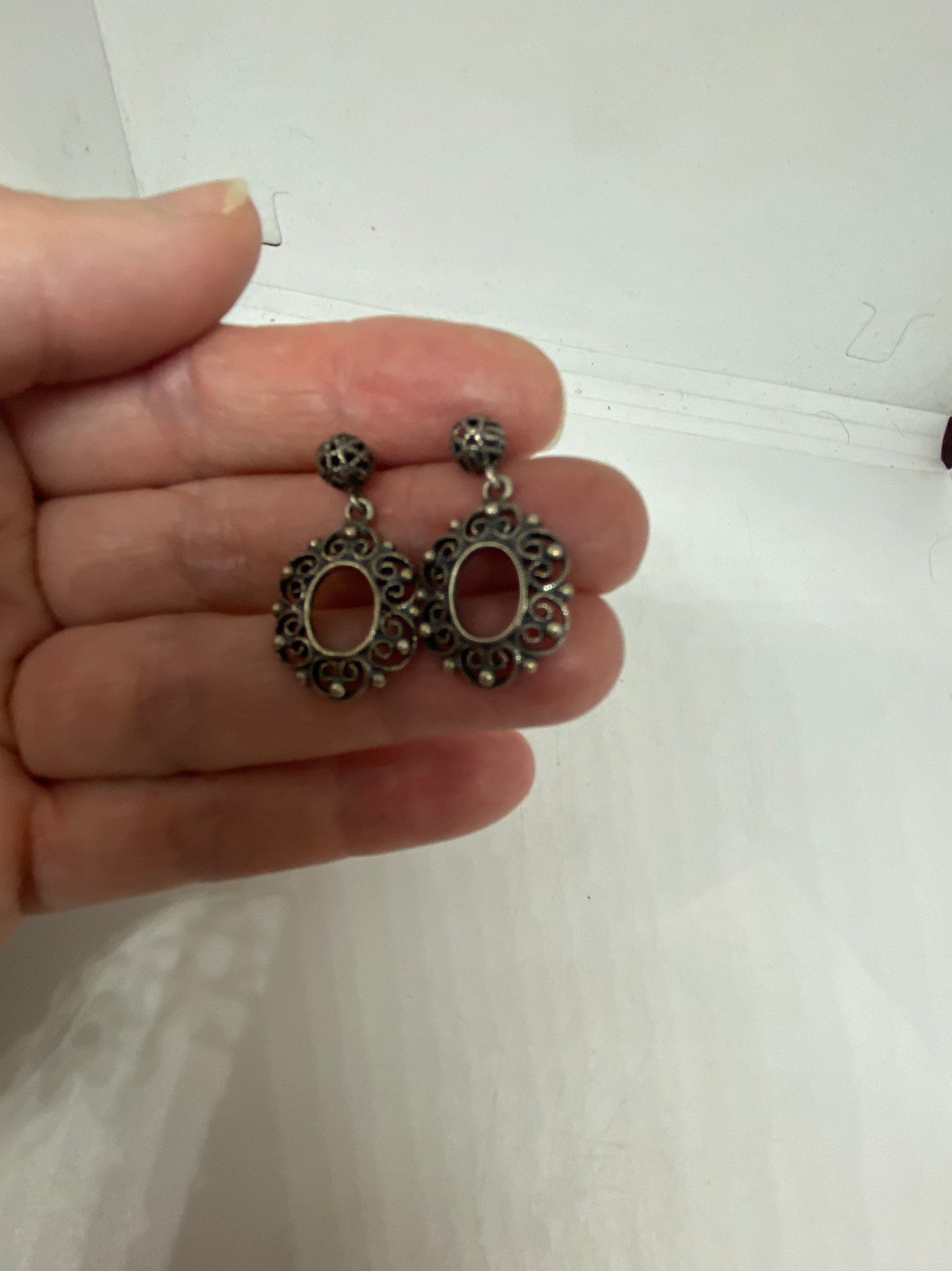Vintage Handmade Sterling Silver Earrings