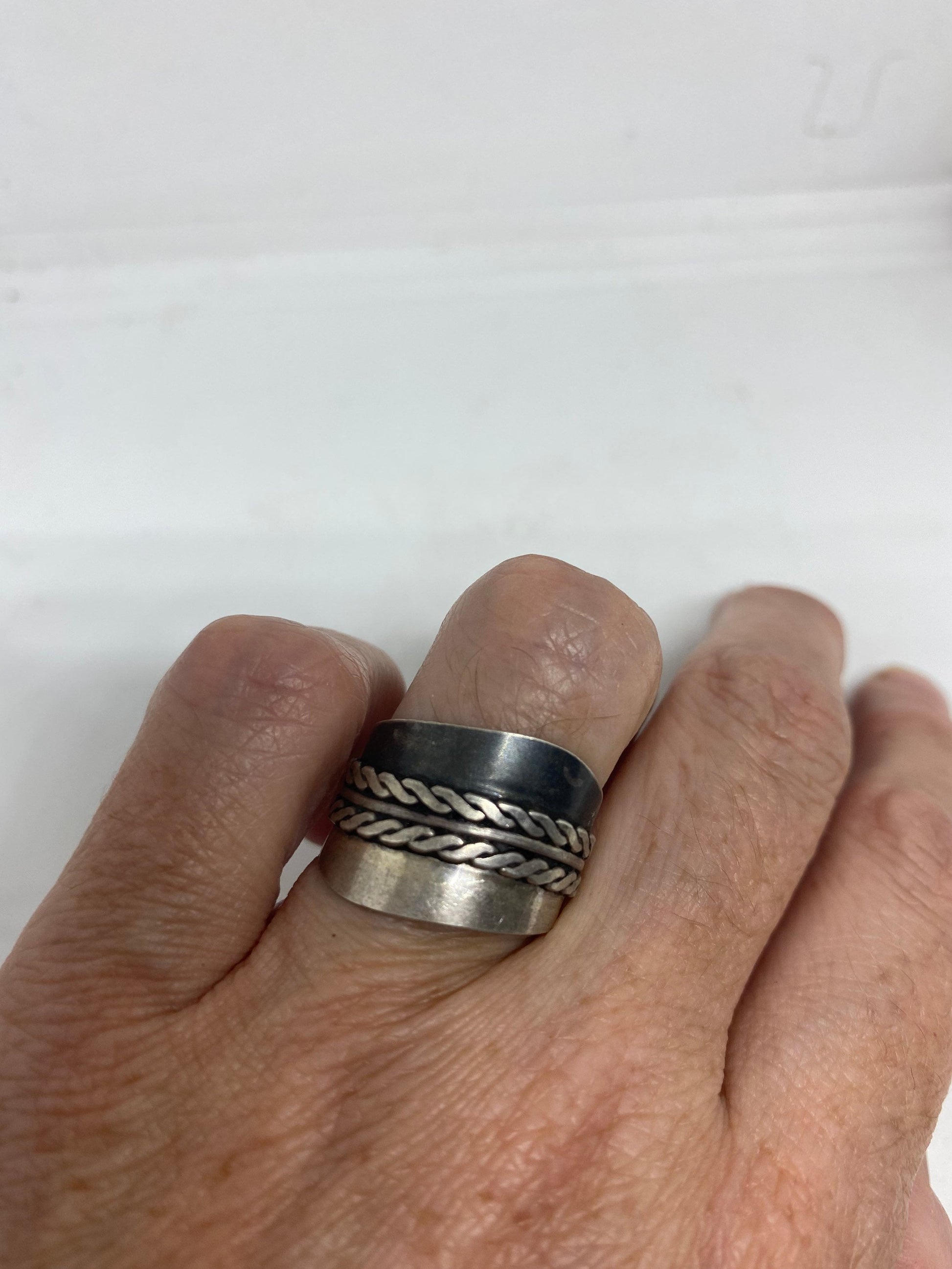 Vintage Wedding Band Ring 925 Sterling Silver