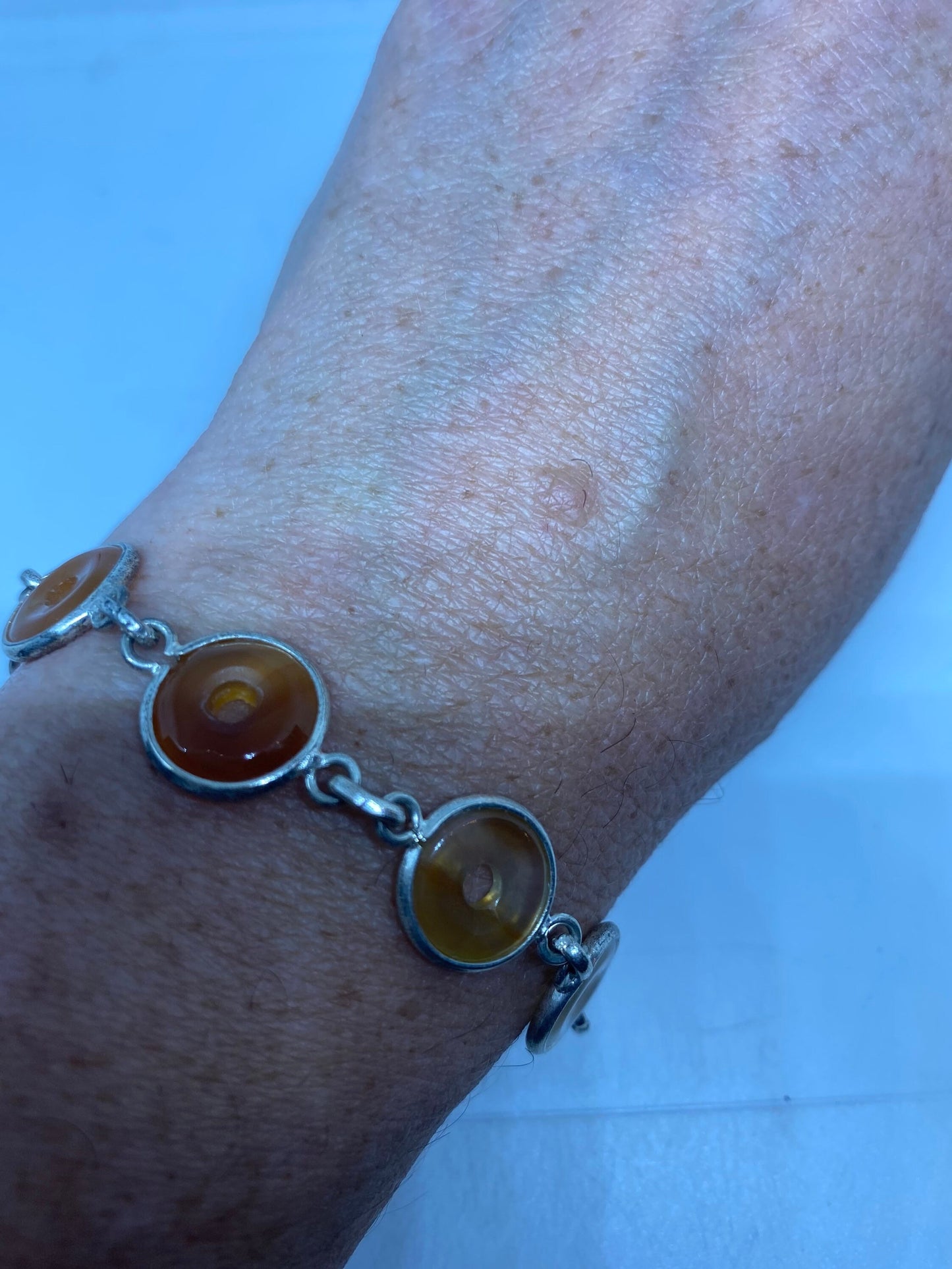 Vintage Carnelian Bracelet 925 Sterling Silver