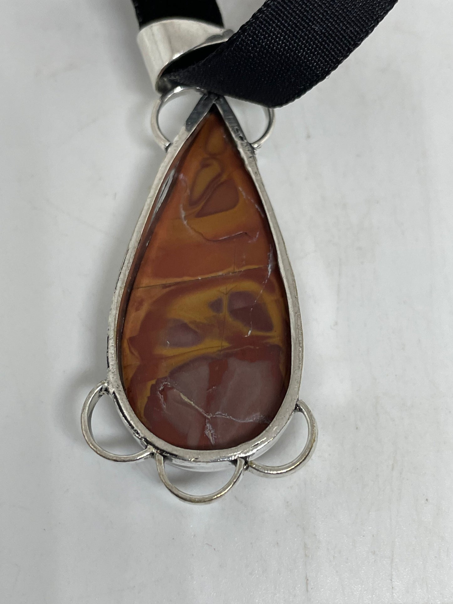 Vintage Carnelian agate Choker Necklace Pendant