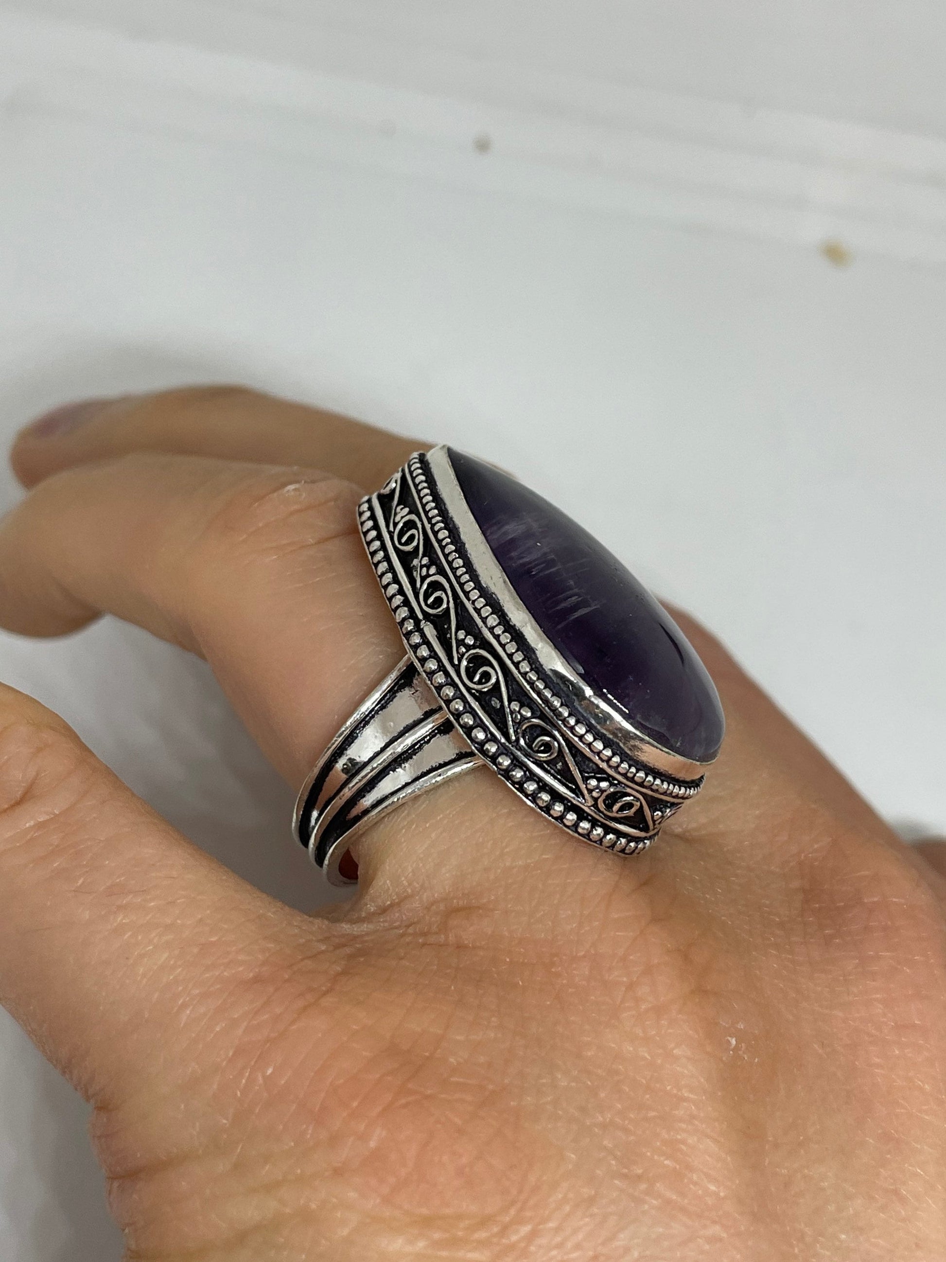 Vintage Purple Genuine Amethyst Ring