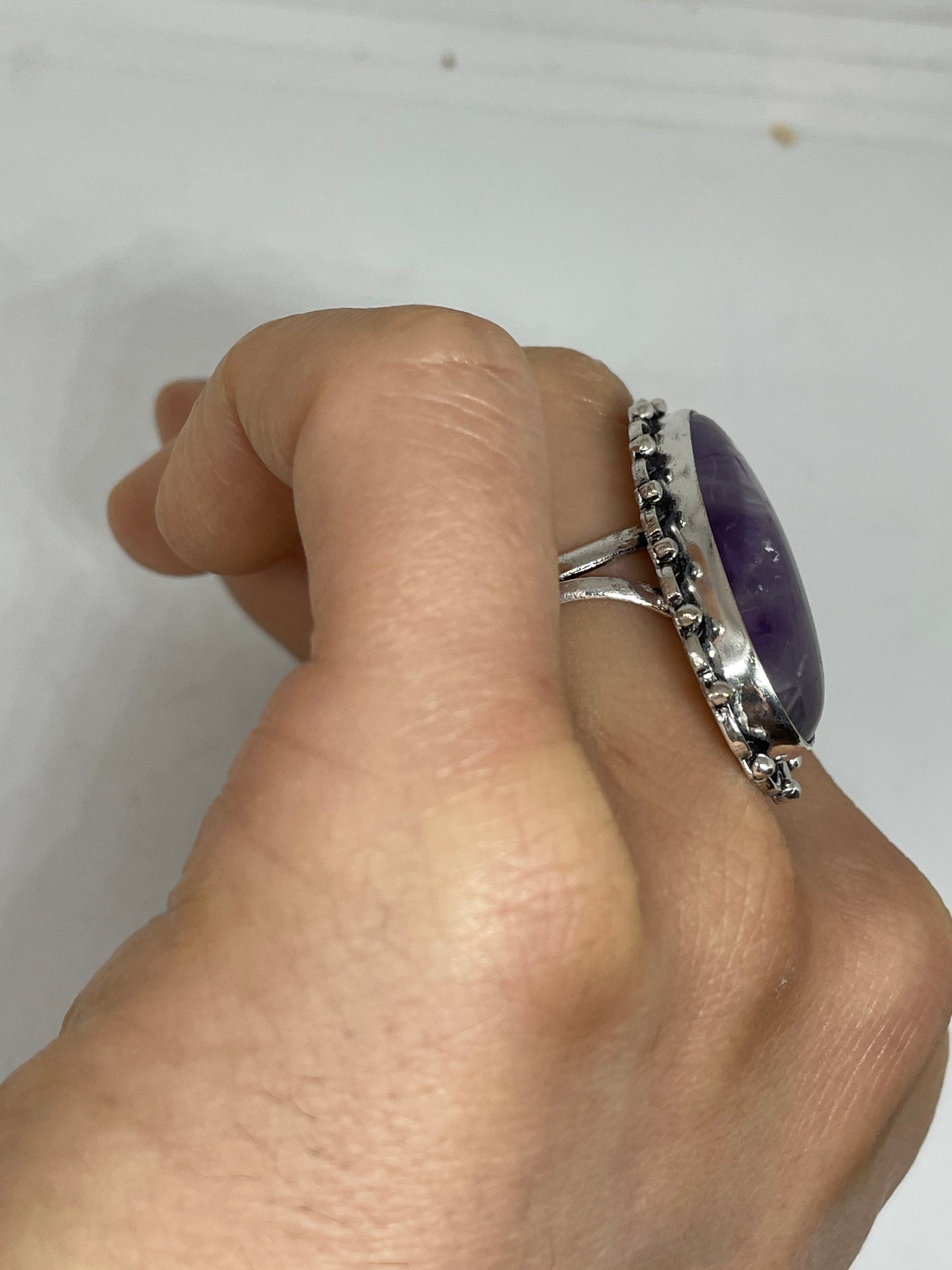 Vintage Purple Genuine Amethyst Ring