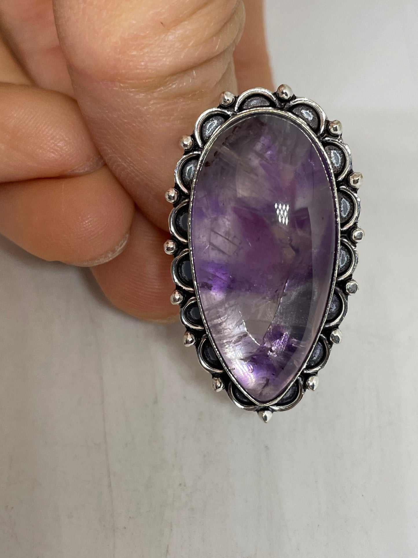 Vintage Purple Genuine Amethyst Ring