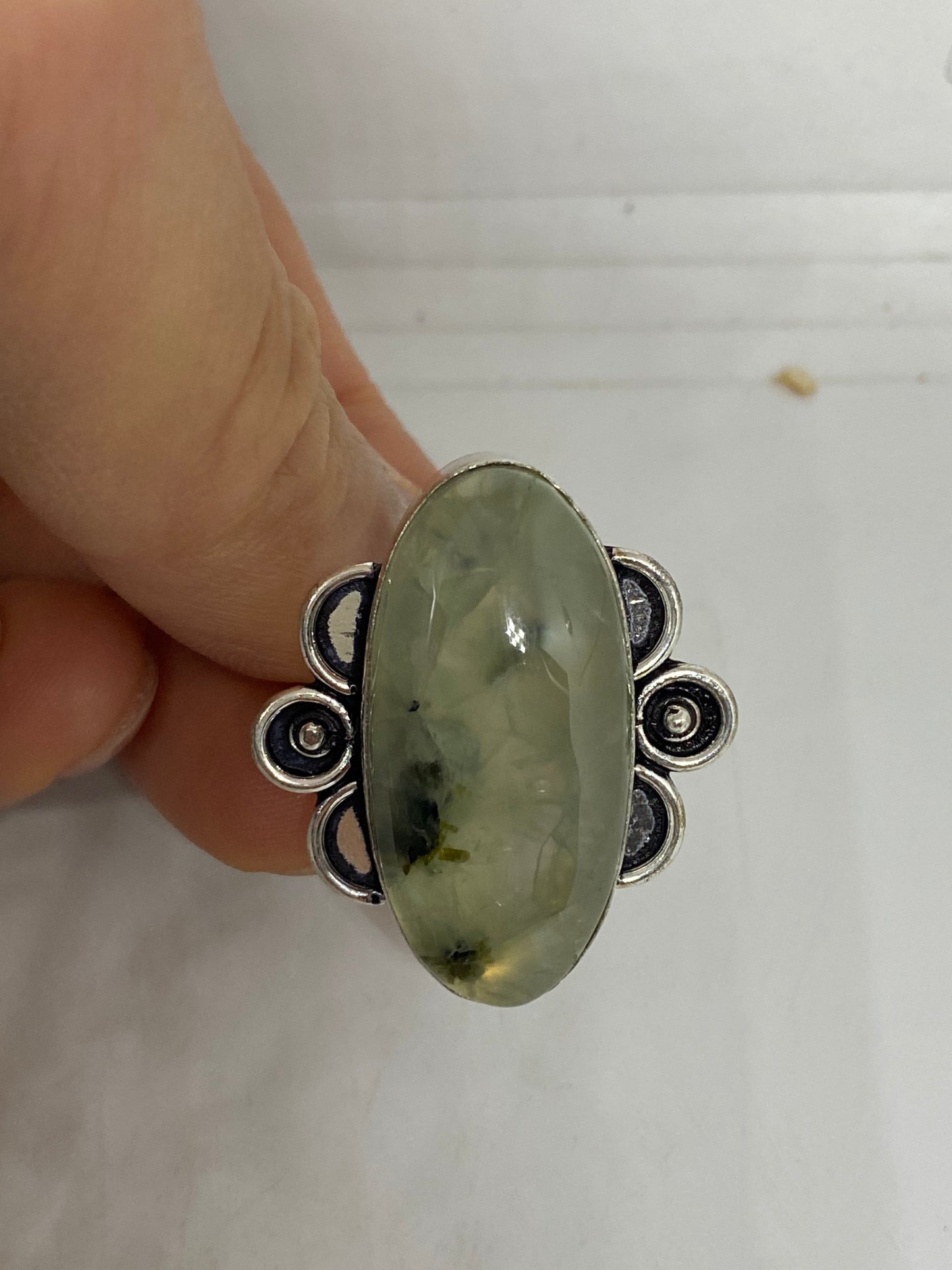 Vintage Green Nephrite Jade Ring