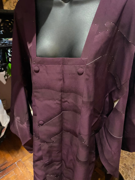 Vintage silk Japanese Kyoto Haori hapi short Kimono jacket