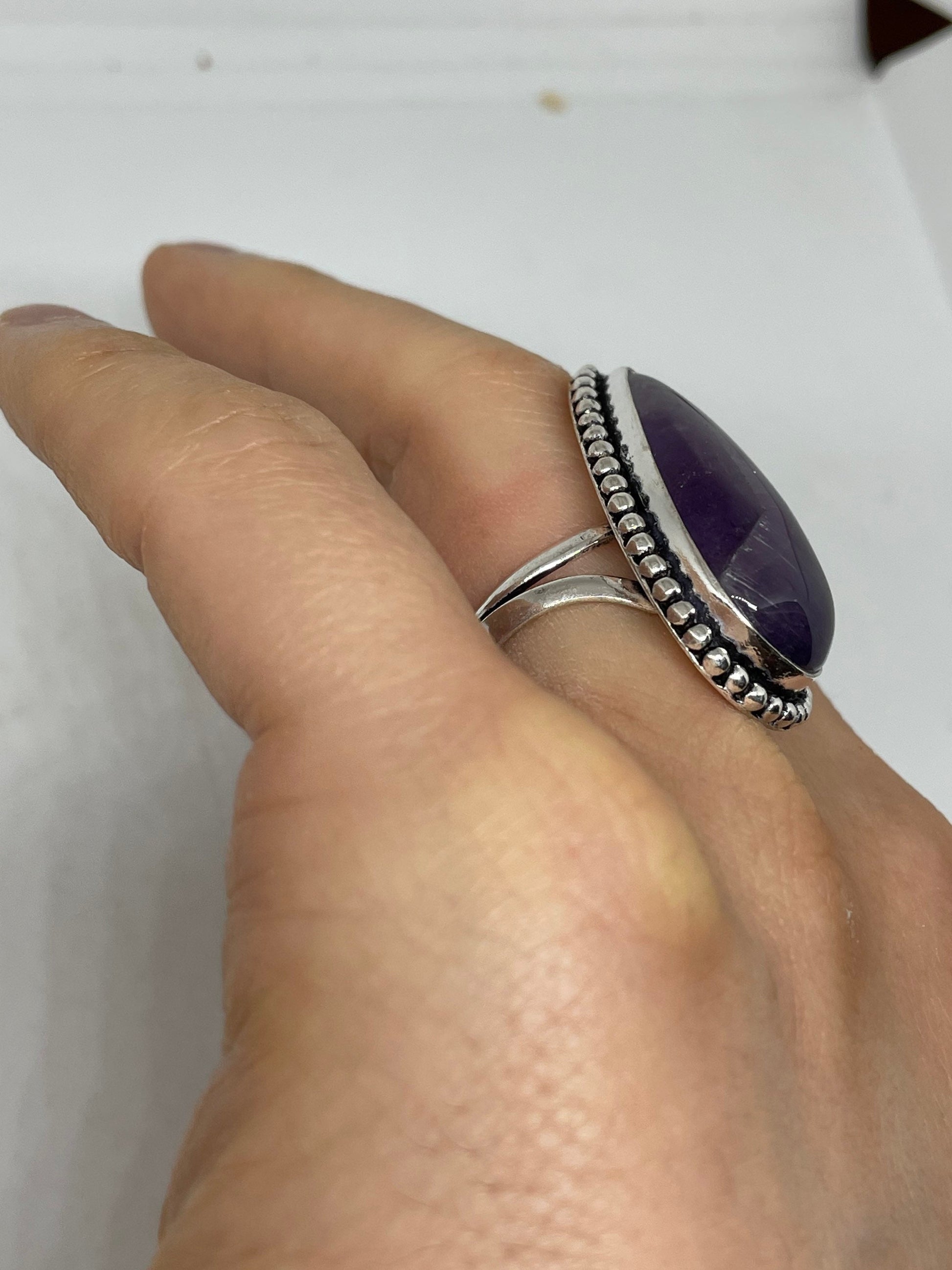 Vintage Purple Genuine Amethyst Ring