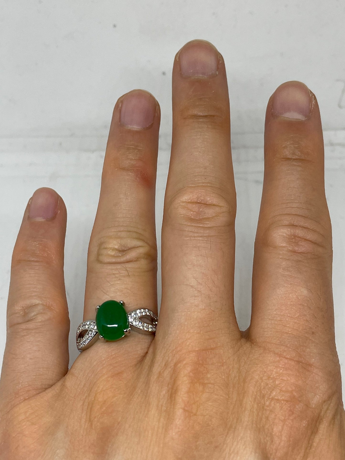 Vintage Lucky Green Nephrite Jade Ring