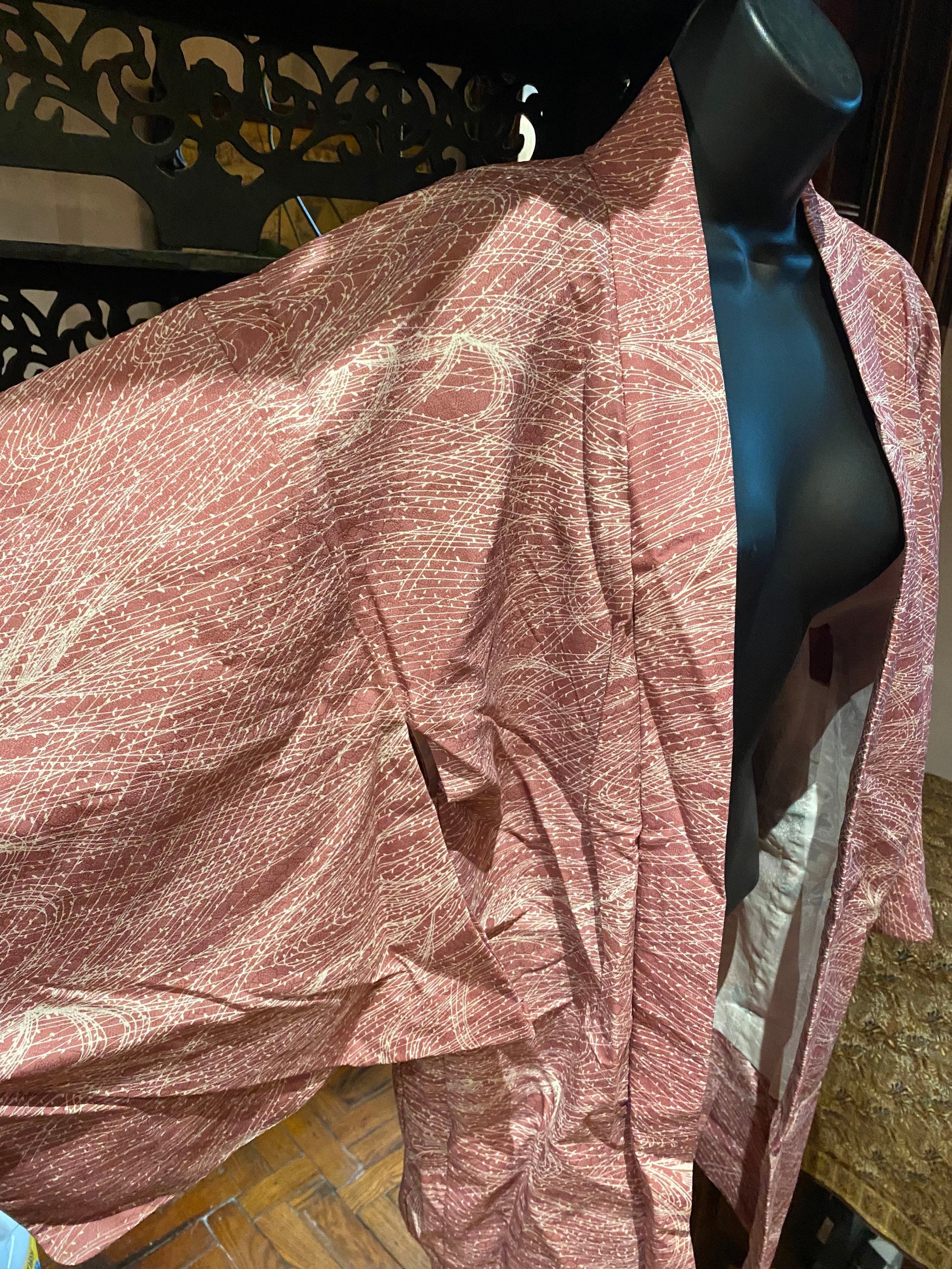 Vintage silk Japanese Kyoto Haori hapi short Kimono jacket