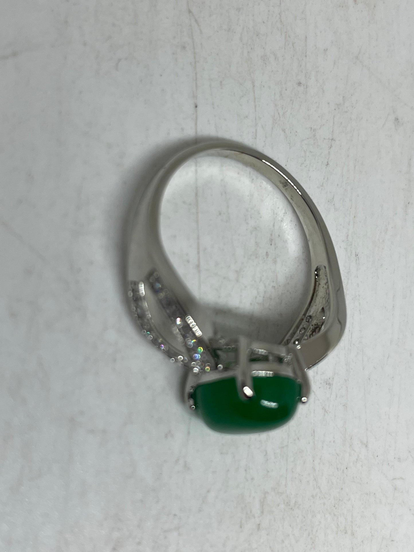 Vintage Lucky Green Nephrite Jade Ring