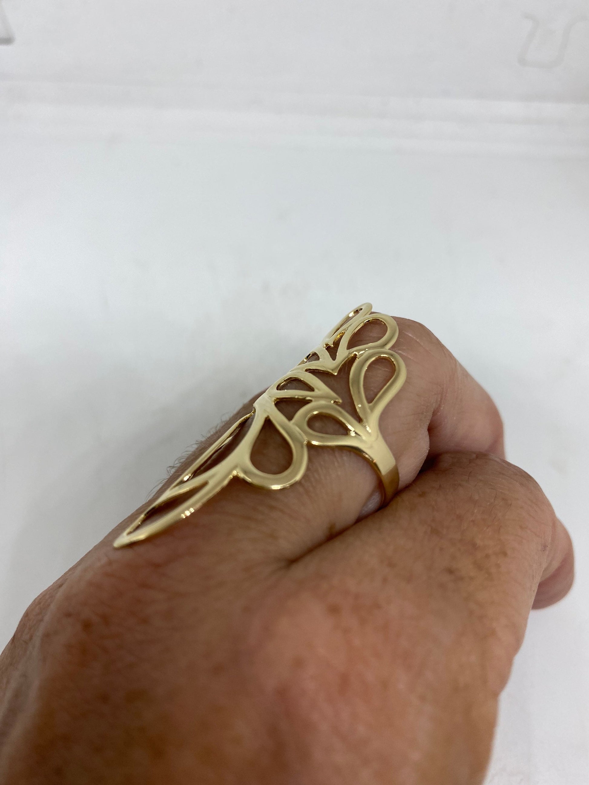Vintage 9K Gold Filled Spoon Ring