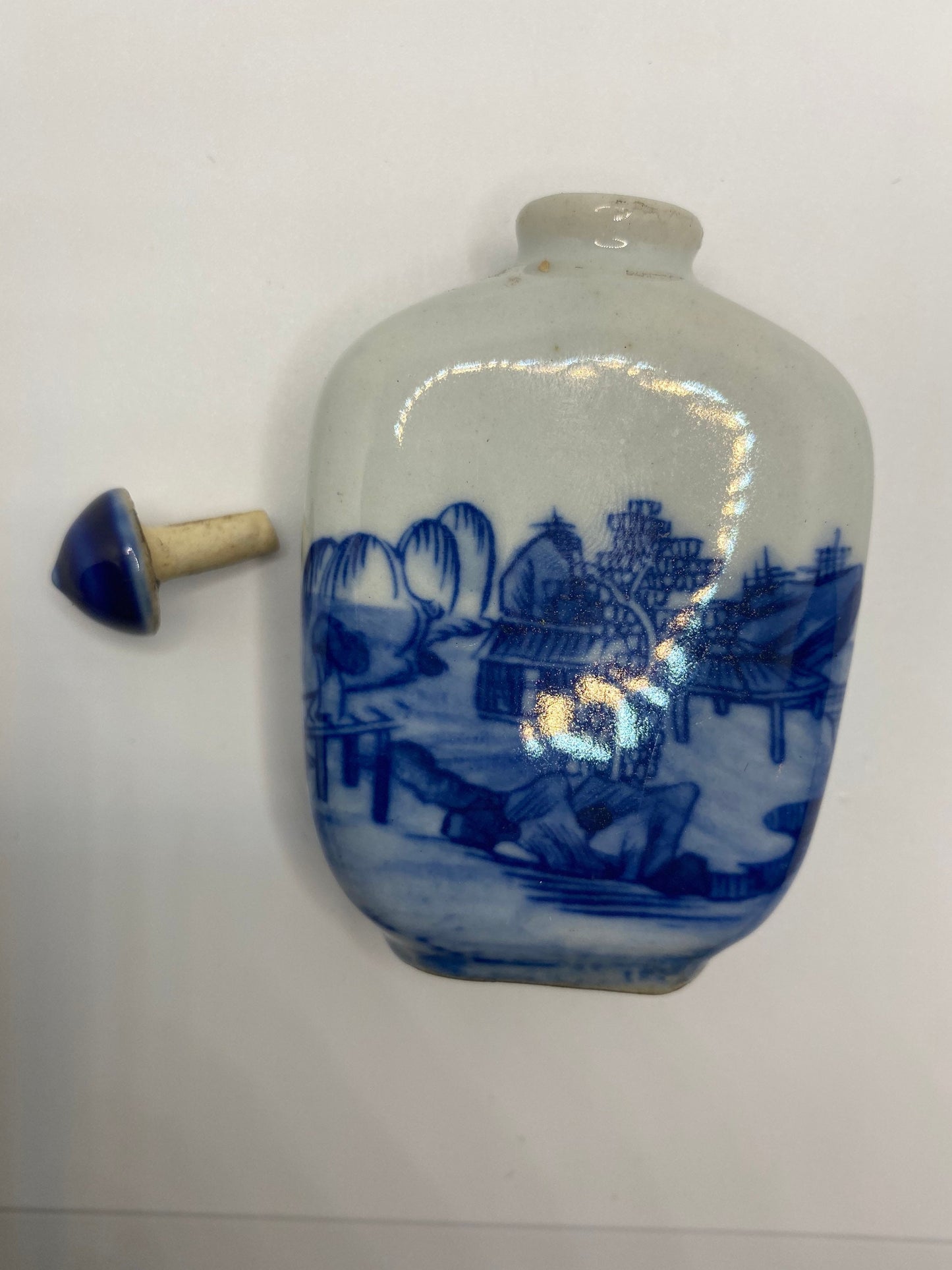 Vintage Dragon Bottle Snuff Perfume Flask Hand Painted Porcelain