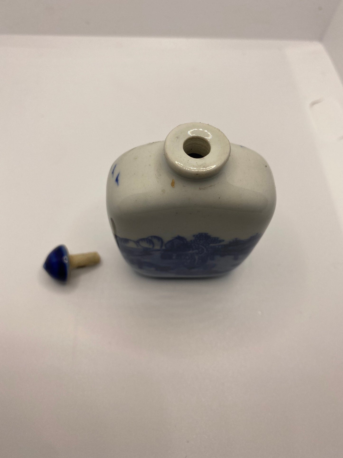 Vintage Dragon Bottle Snuff Perfume Flask Hand Painted Porcelain