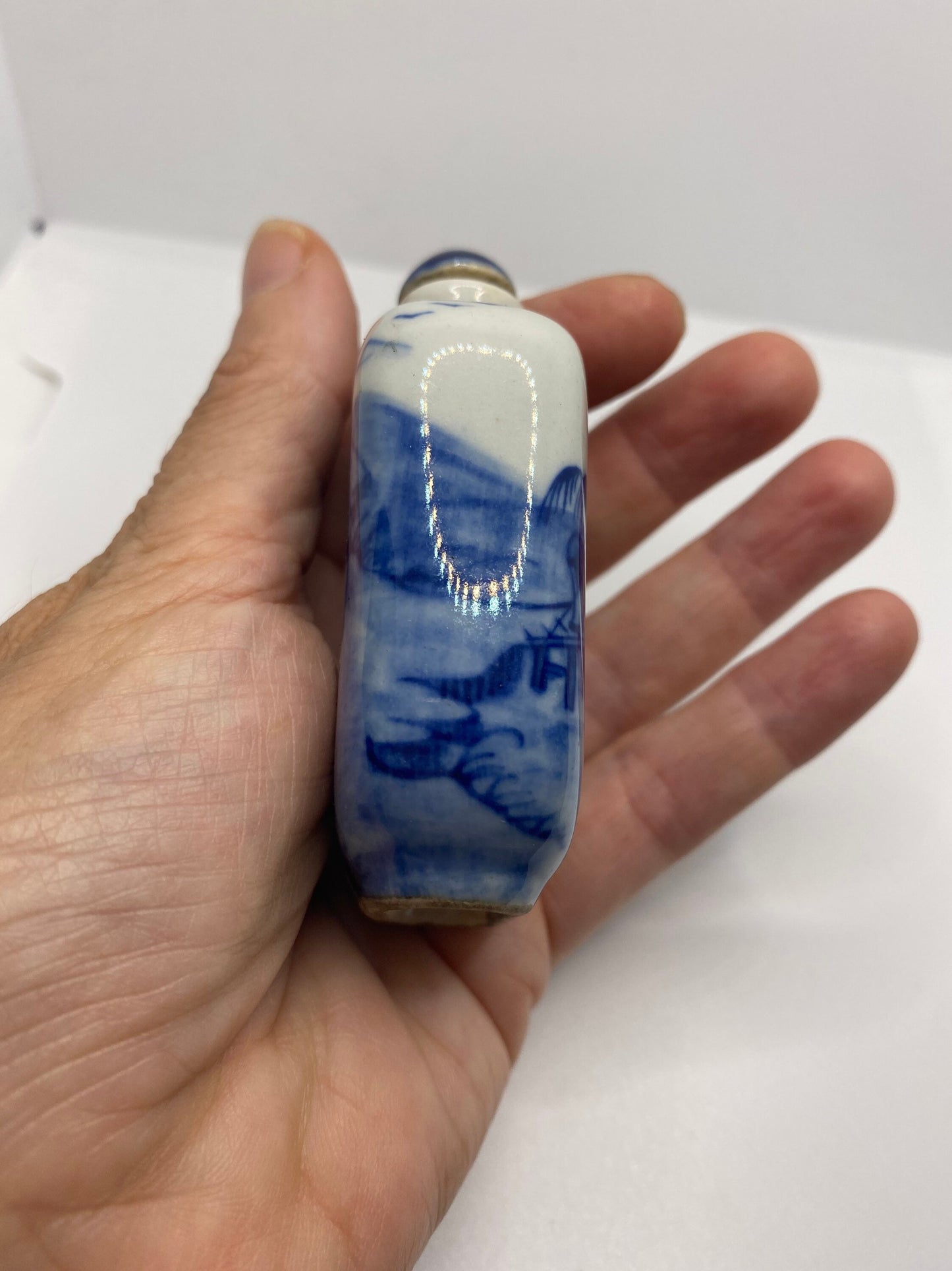 Vintage Dragon Bottle Snuff Perfume Flask Hand Painted Porcelain