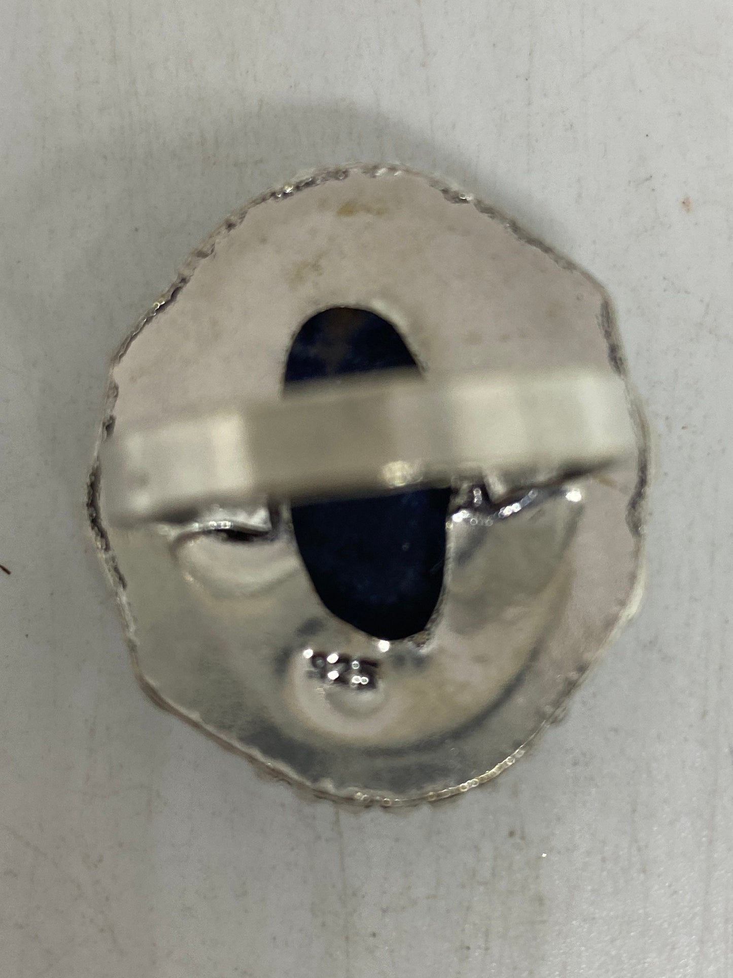 Vintage Blue Genuine Lapis Lazuli Ring Size 7.5