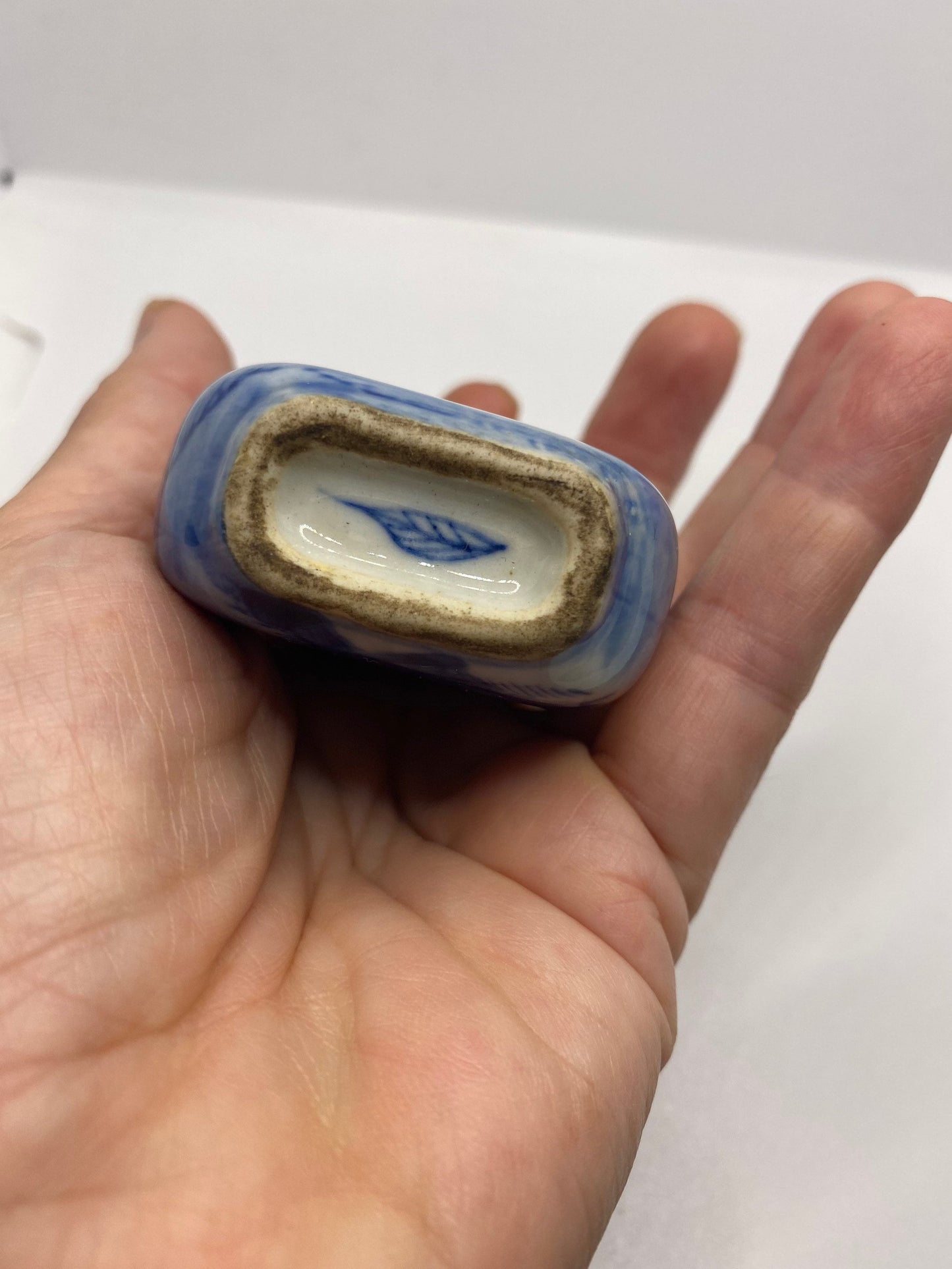 Vintage Dragon Bottle Snuff Perfume Flask Hand Painted Porcelain