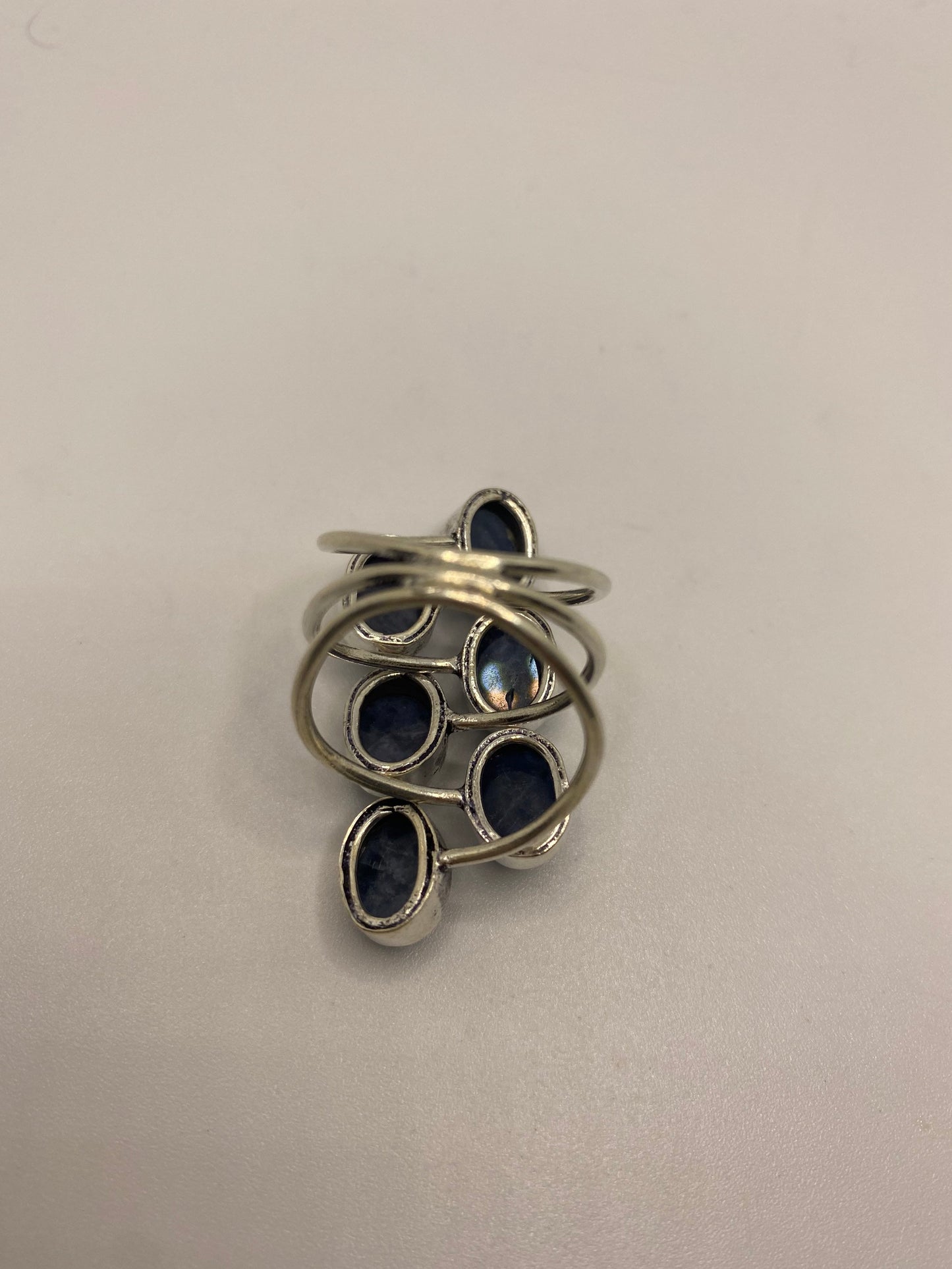 Vintage Blue Genuine Lapis Lazuli Cocktail Ring