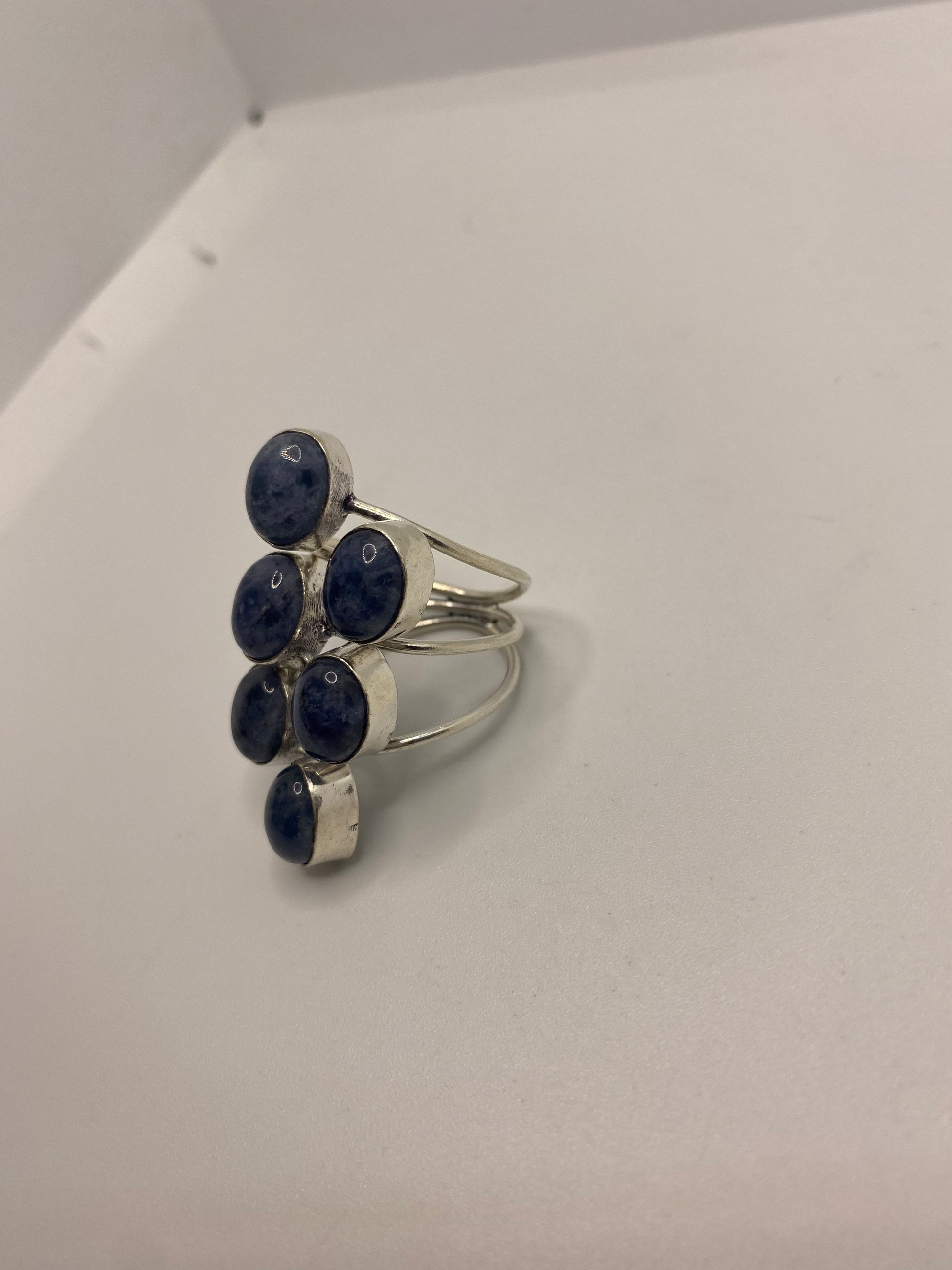 Vintage Blue Genuine Lapis Lazuli Cocktail Ring