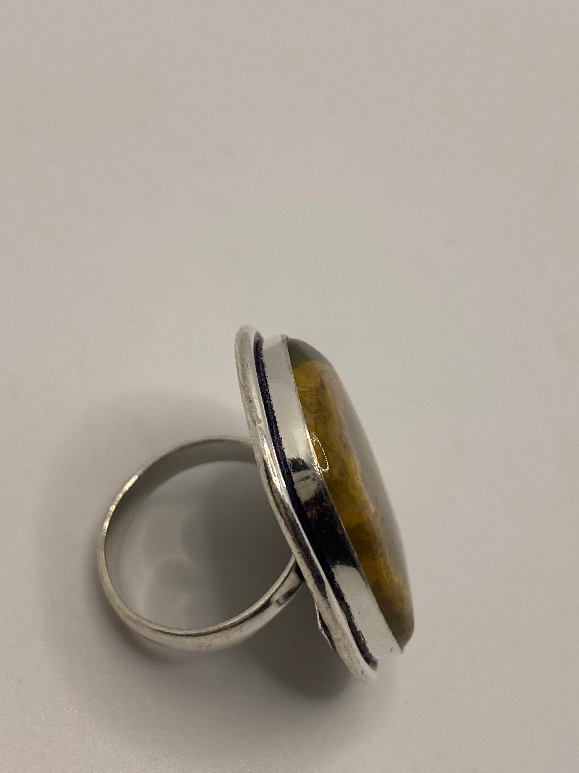 Vintage Genuine Brown Jasper Ring