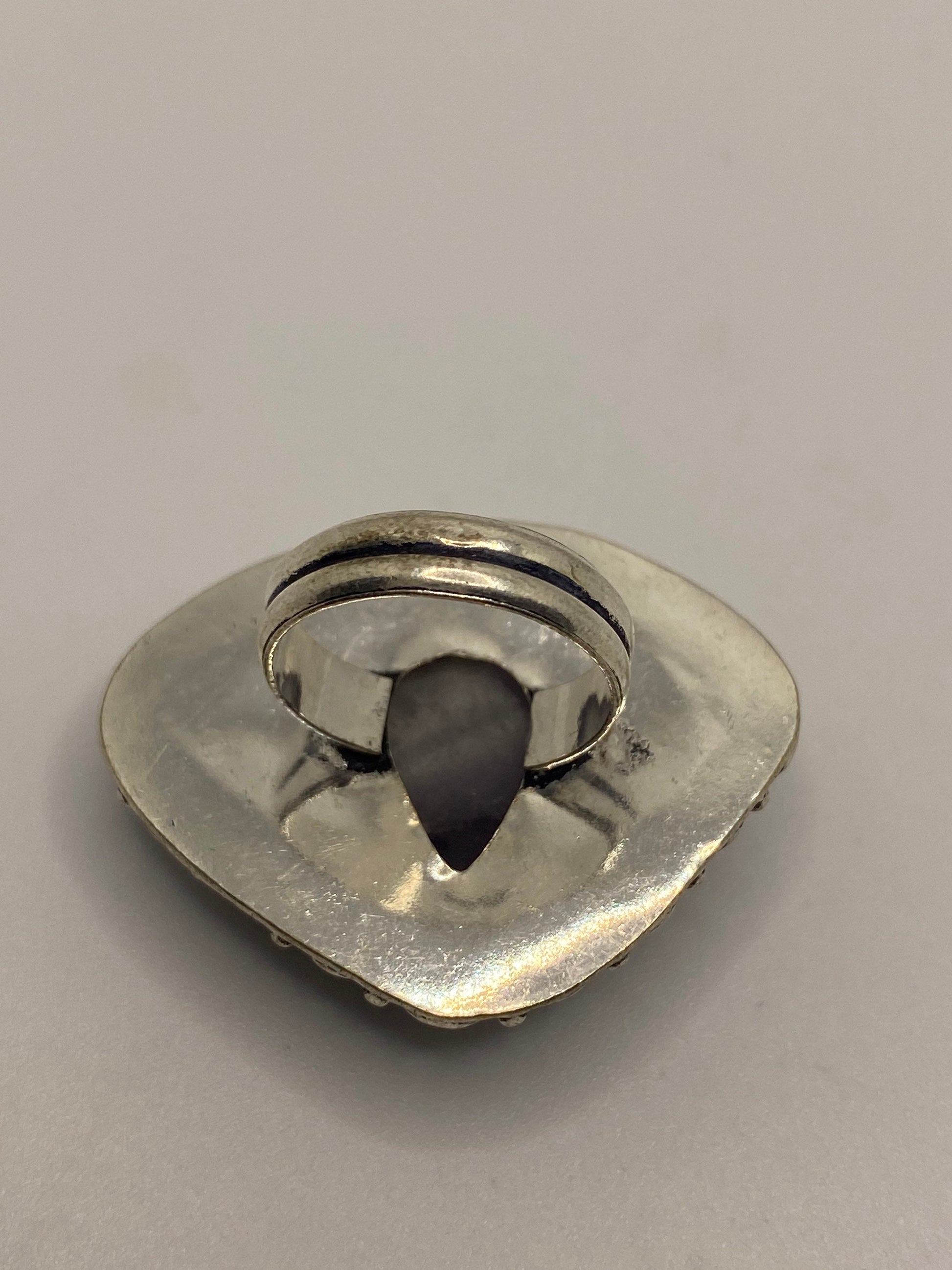 Vintage Genuine Amethyst Lace Agate Ring