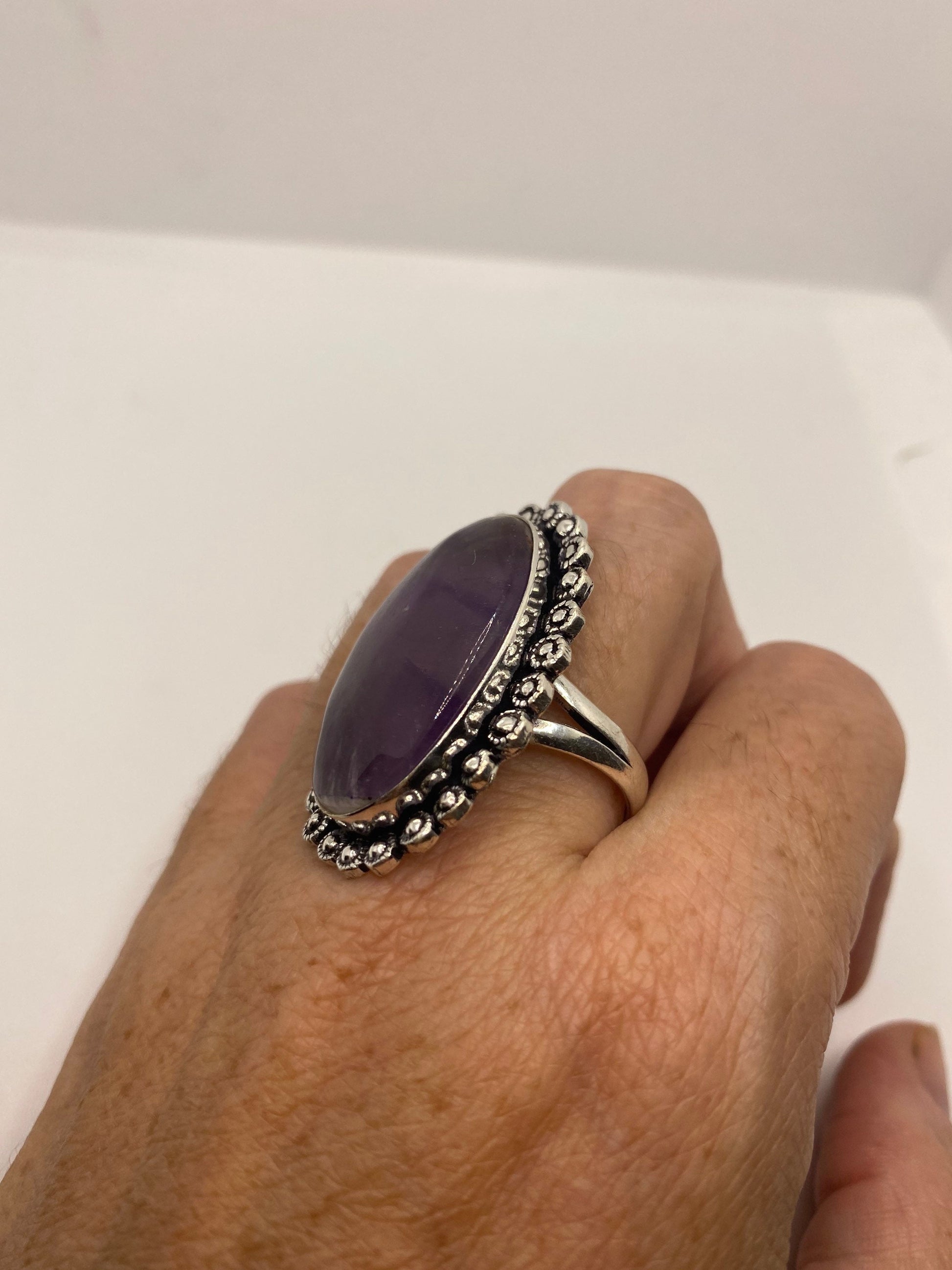 Vintage Purple Genuine Amethyst Ring