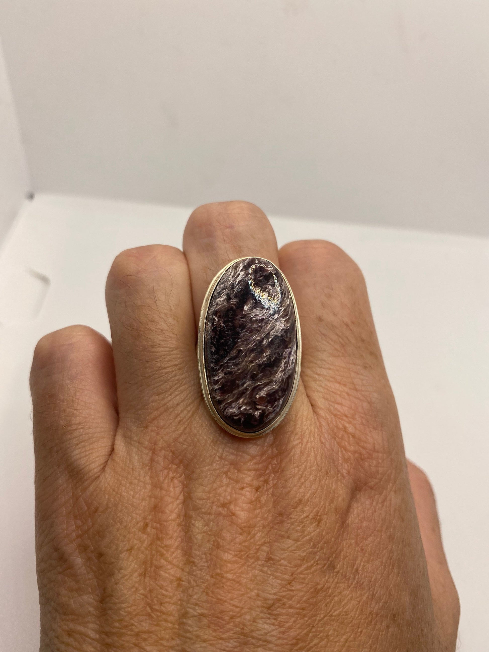 Vintage Purple Genuine Chourite Ring
